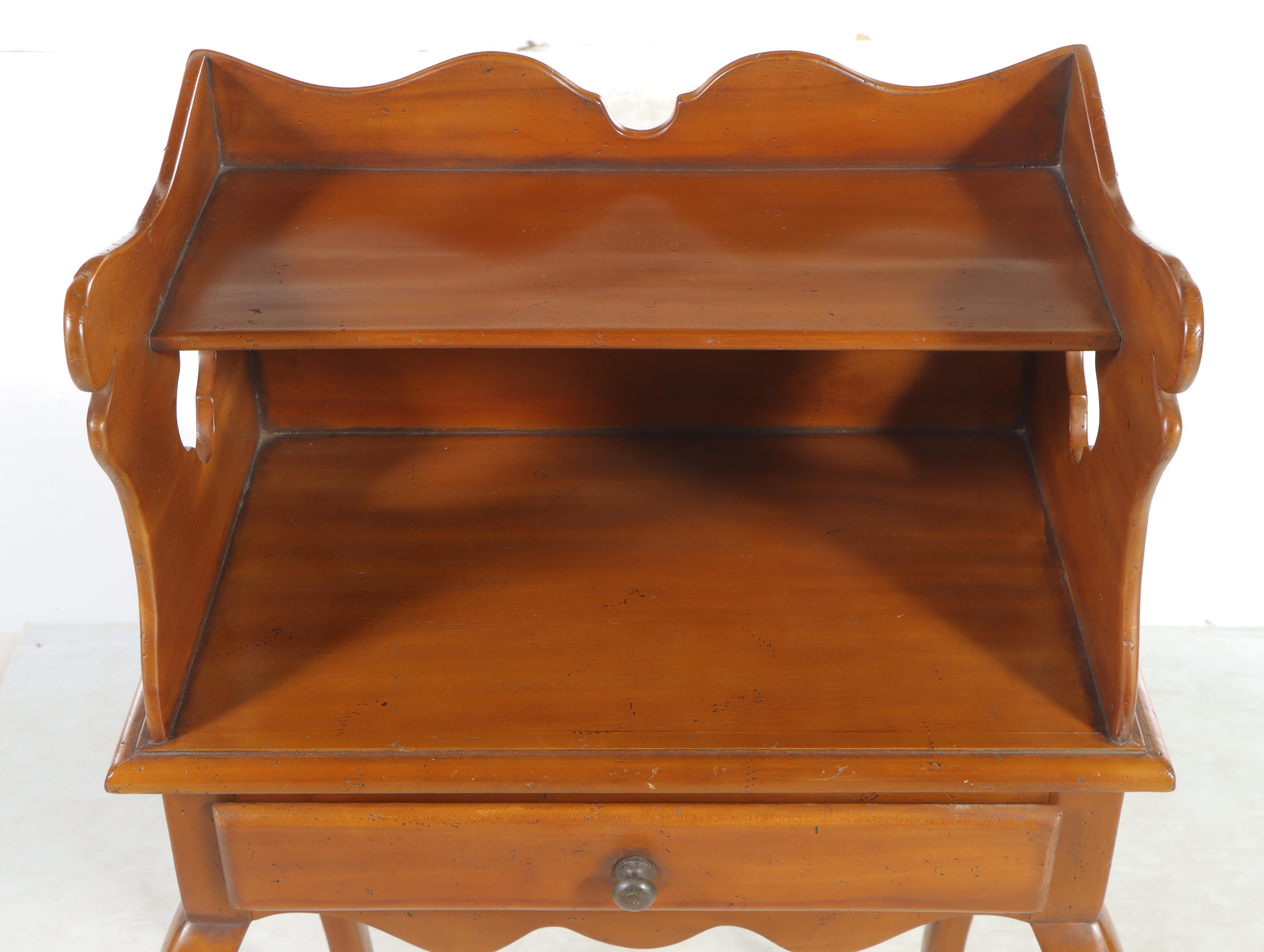 French Provincial Style Hardwood Nightstand