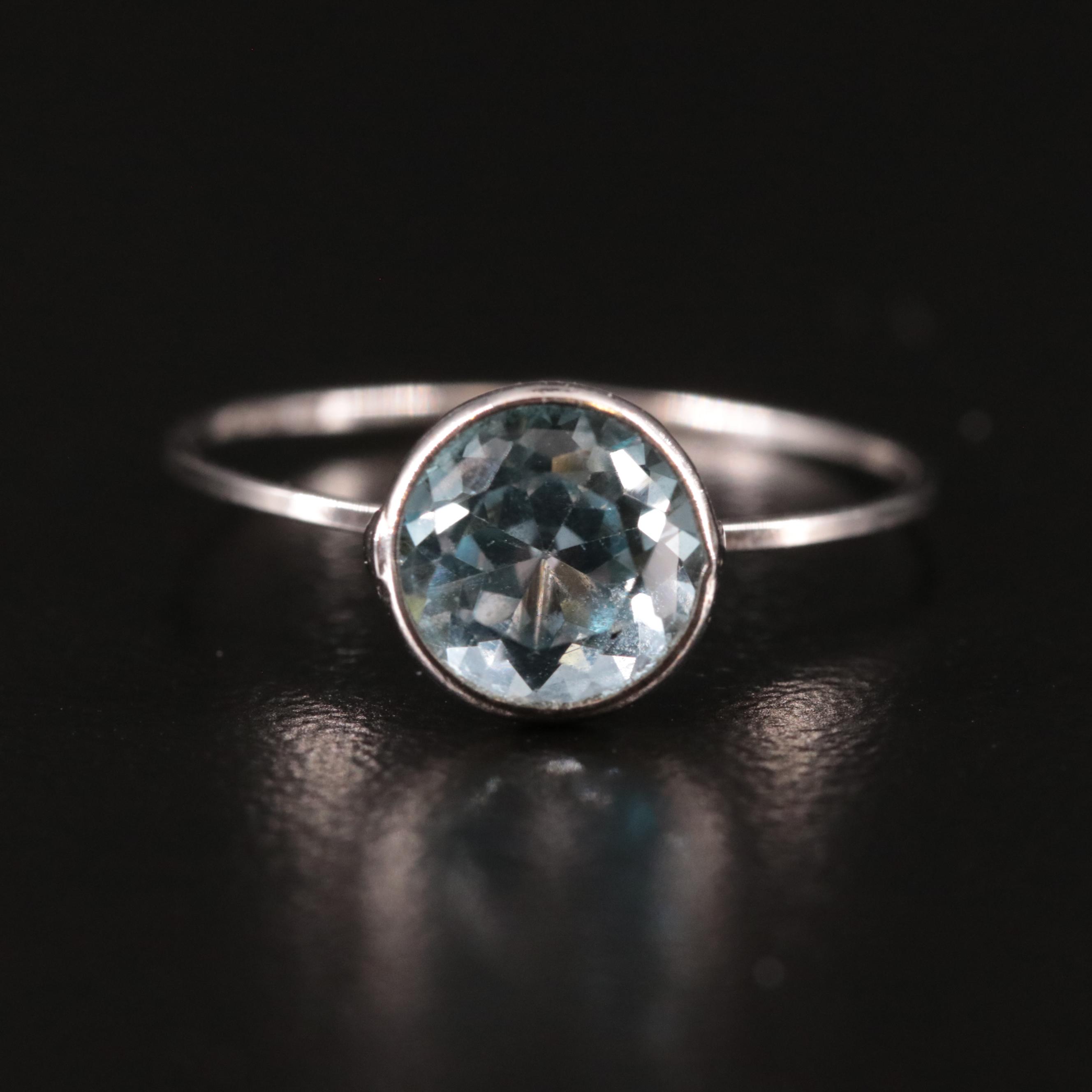 14K Blue Topaz Ring