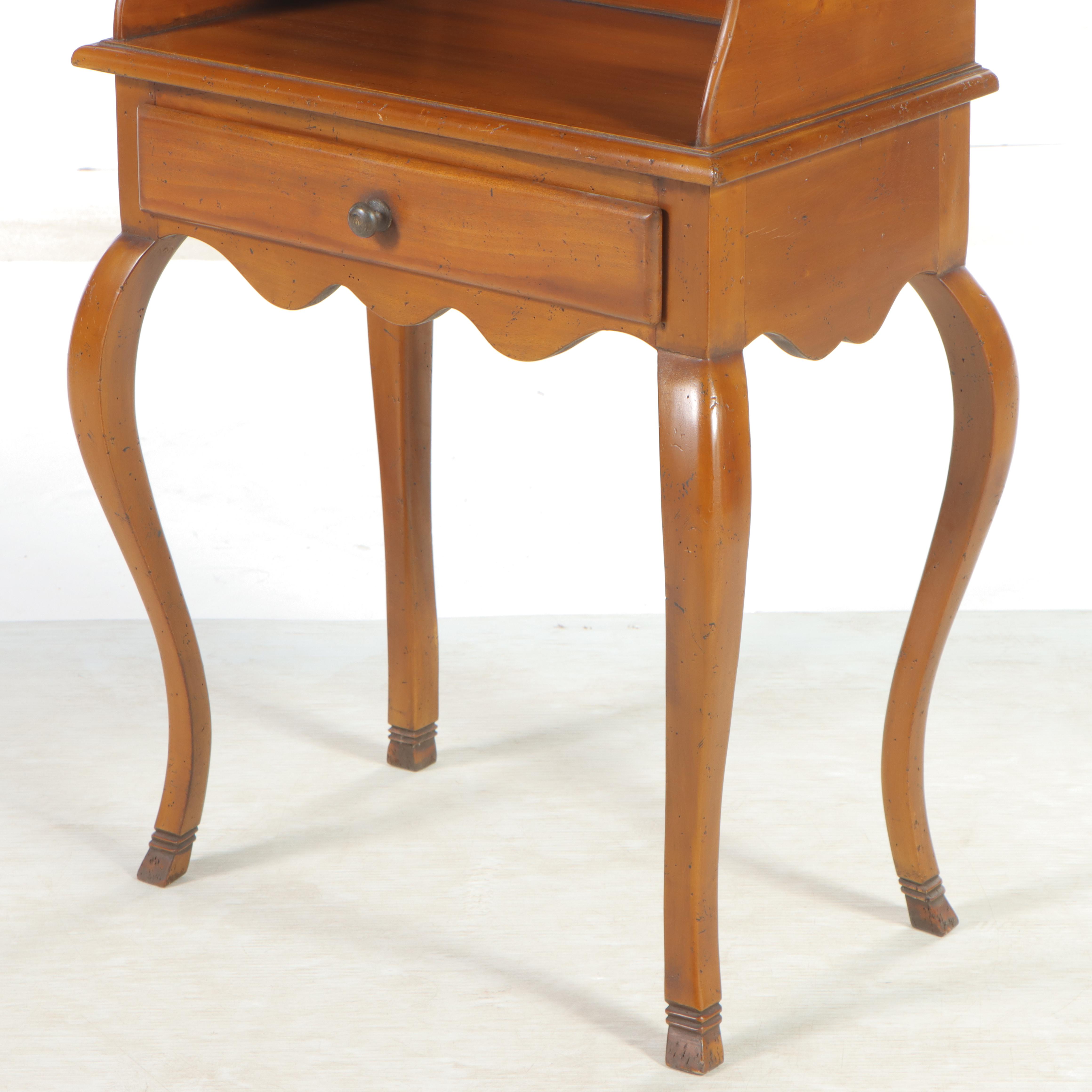French Provincial Style Hardwood Nightstand