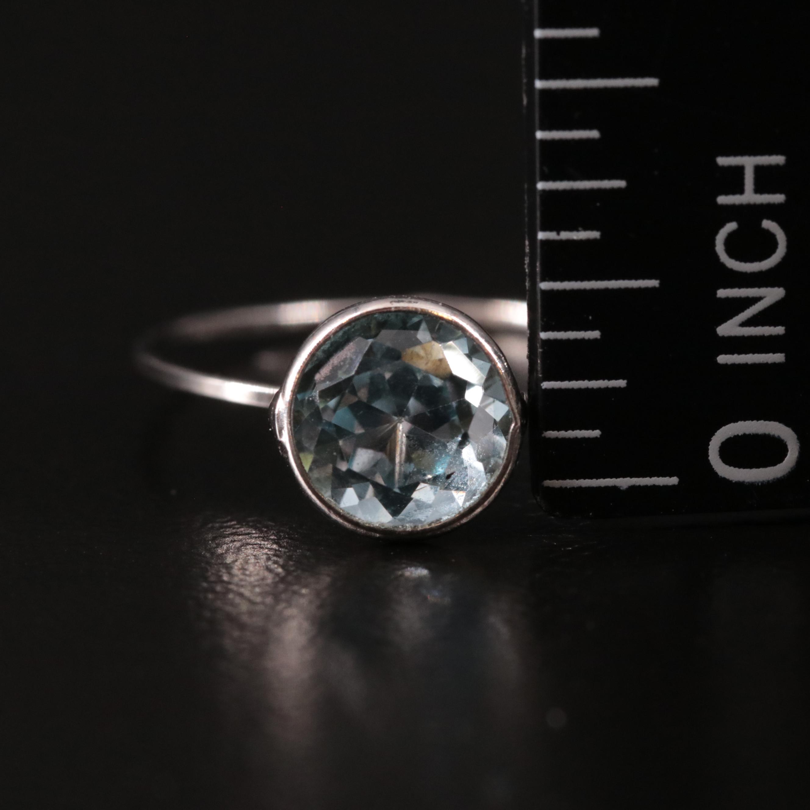 14K Blue Topaz Ring