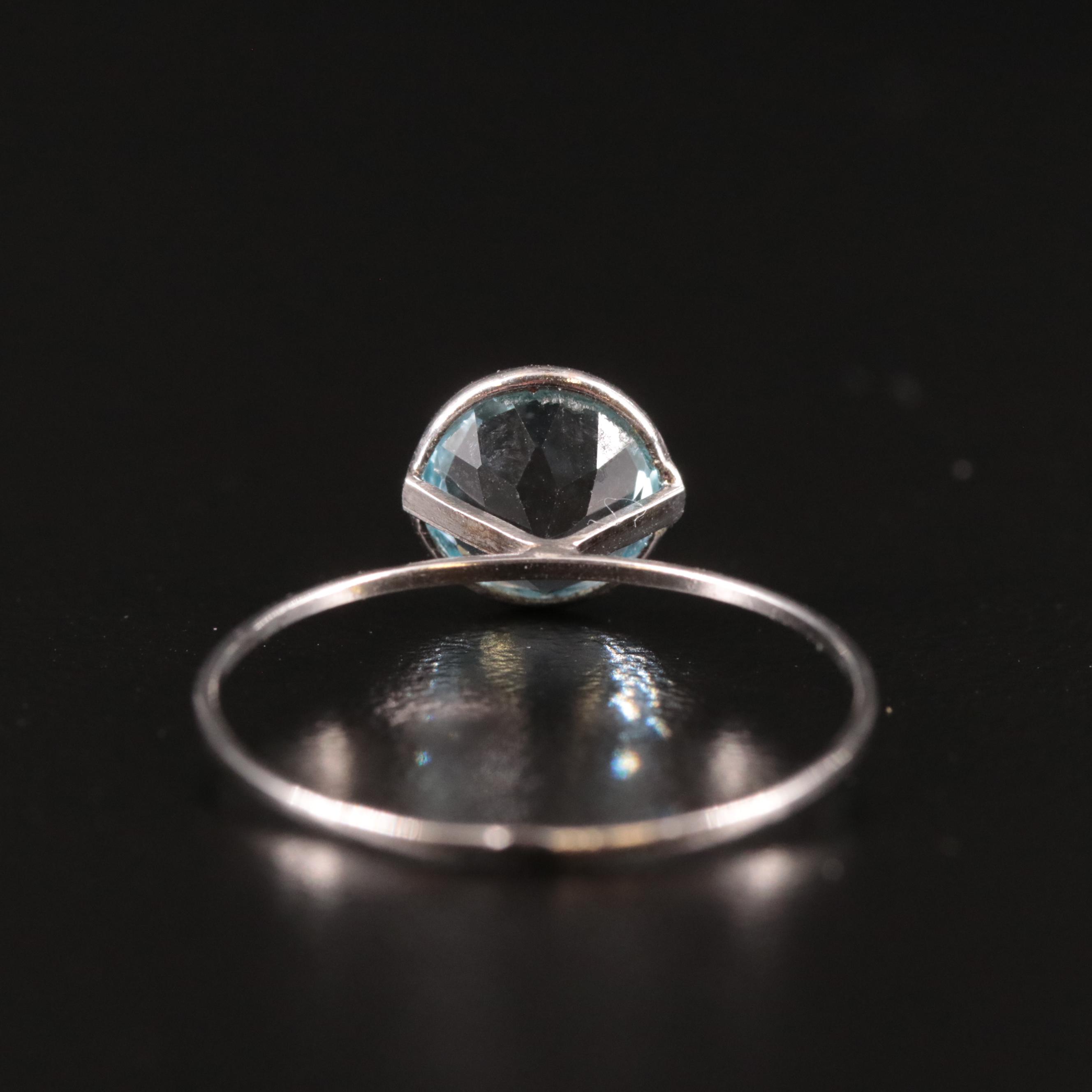 14K Blue Topaz Ring