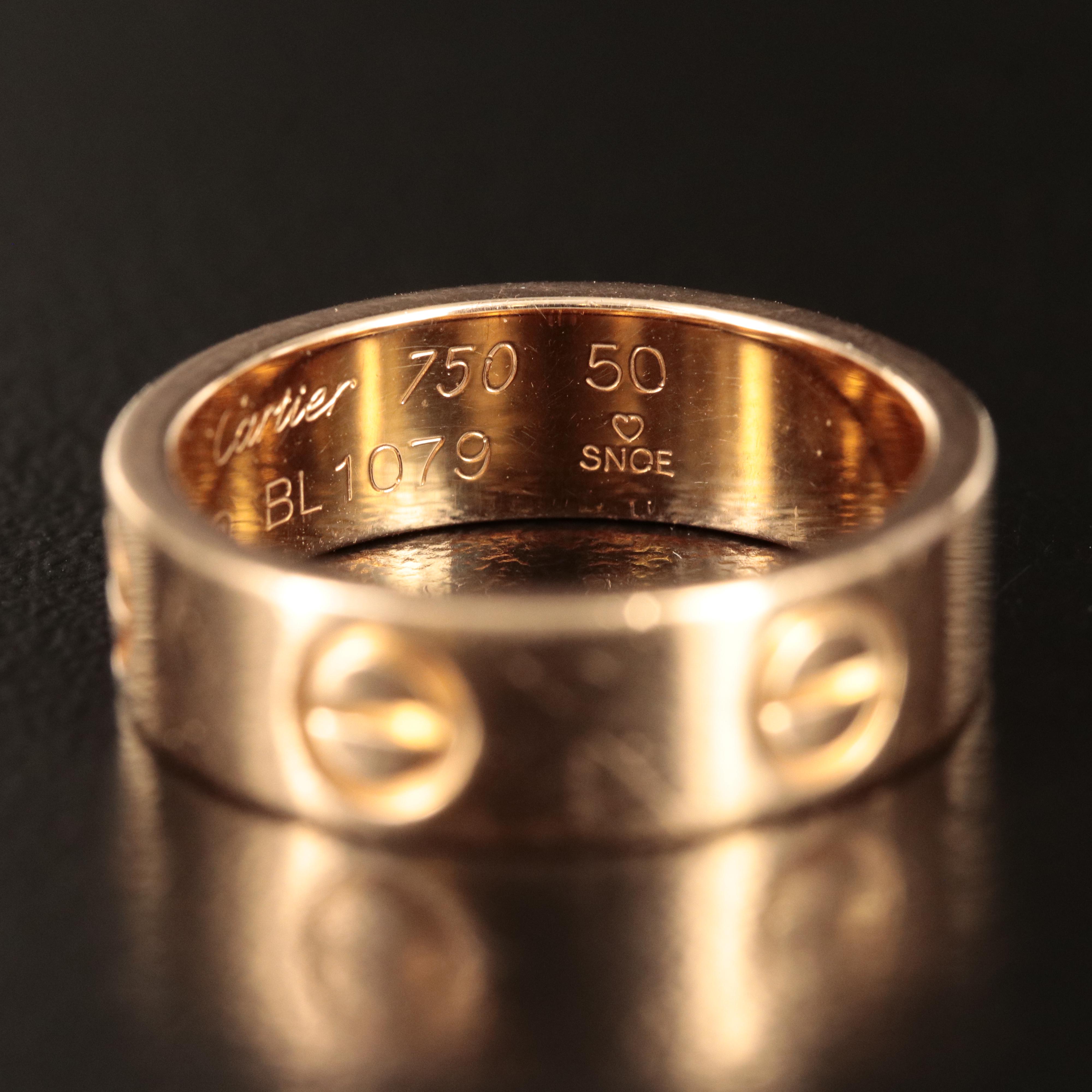 Cartier "Love" 18K Rose Gold Band