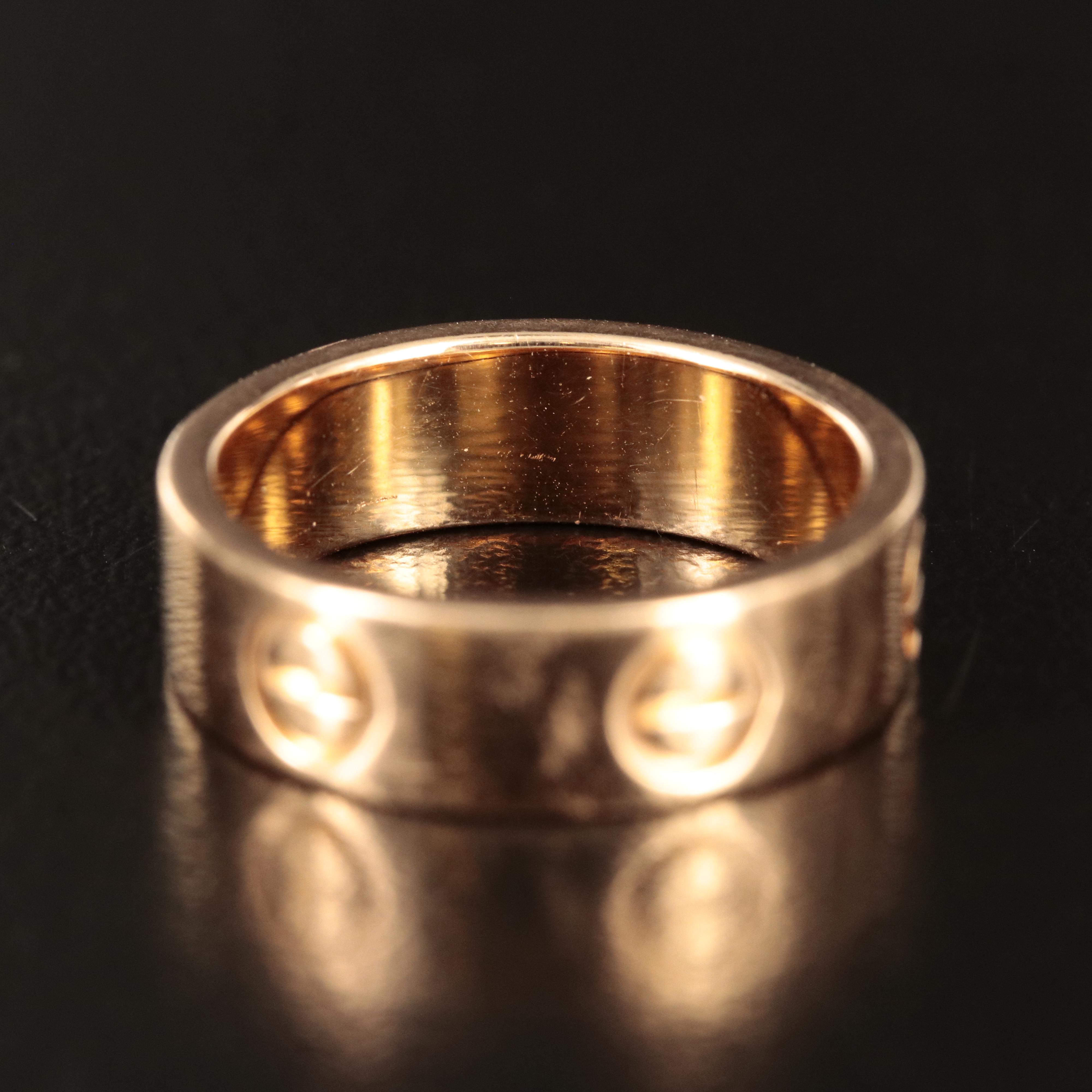Cartier "Love" 18K Rose Gold Band