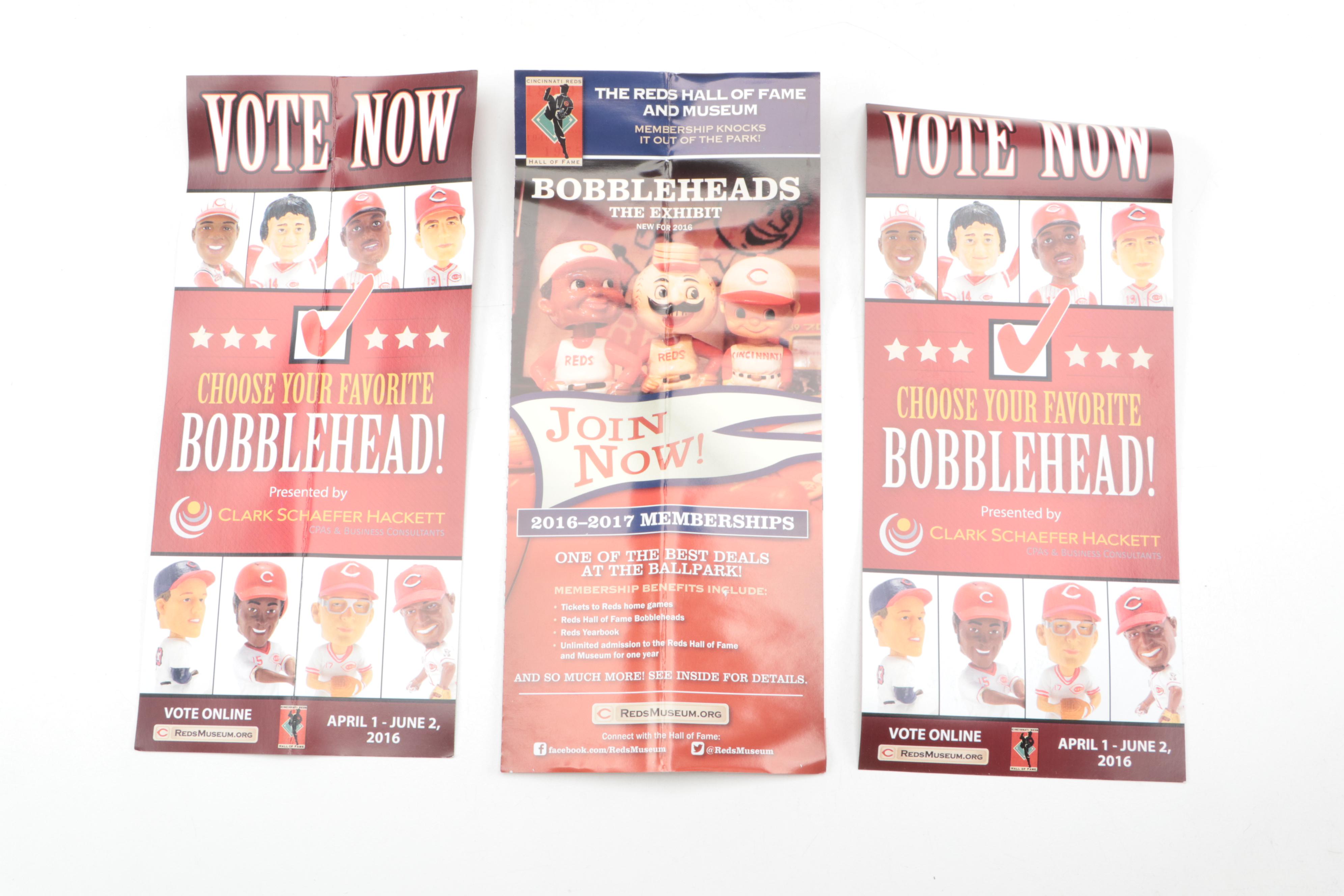 Dinsmore Pete Rose and Other Cincinnati Reds Hall of Fame Bobbleheads