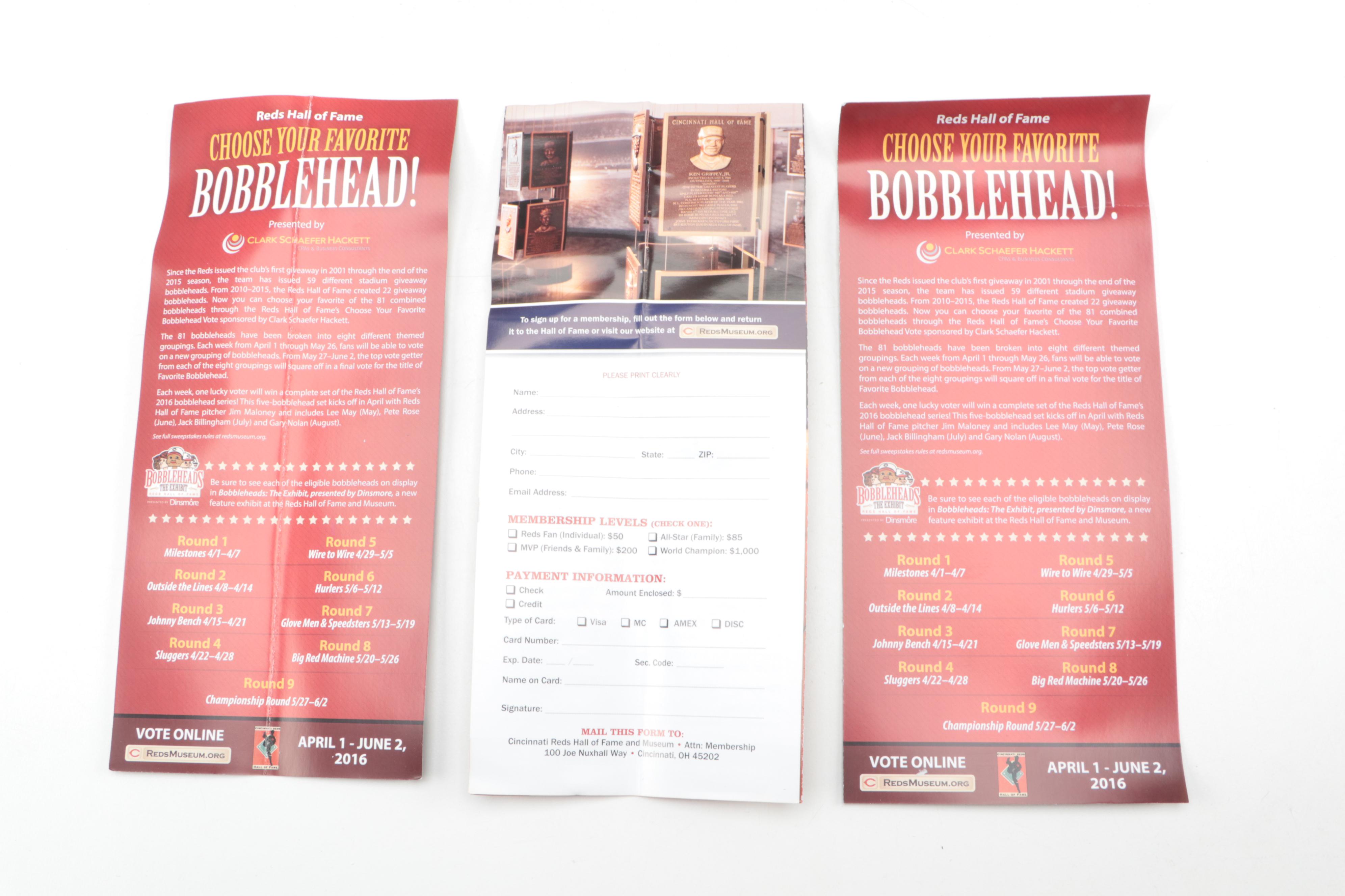 Dinsmore Pete Rose and Other Cincinnati Reds Hall of Fame Bobbleheads