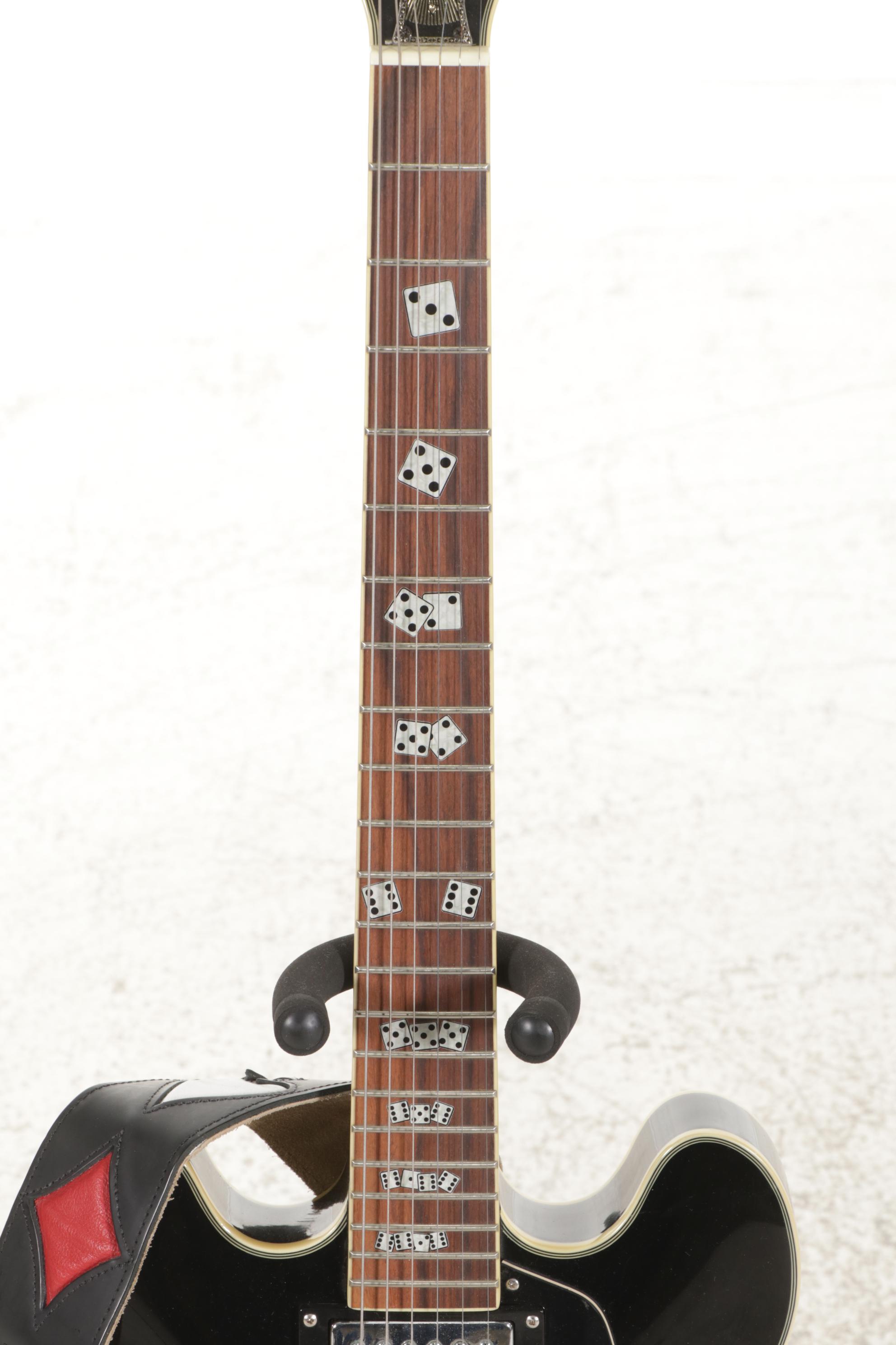 Playing Cards and Dice Themed S101 Electric Guitar with Shoulder Strap