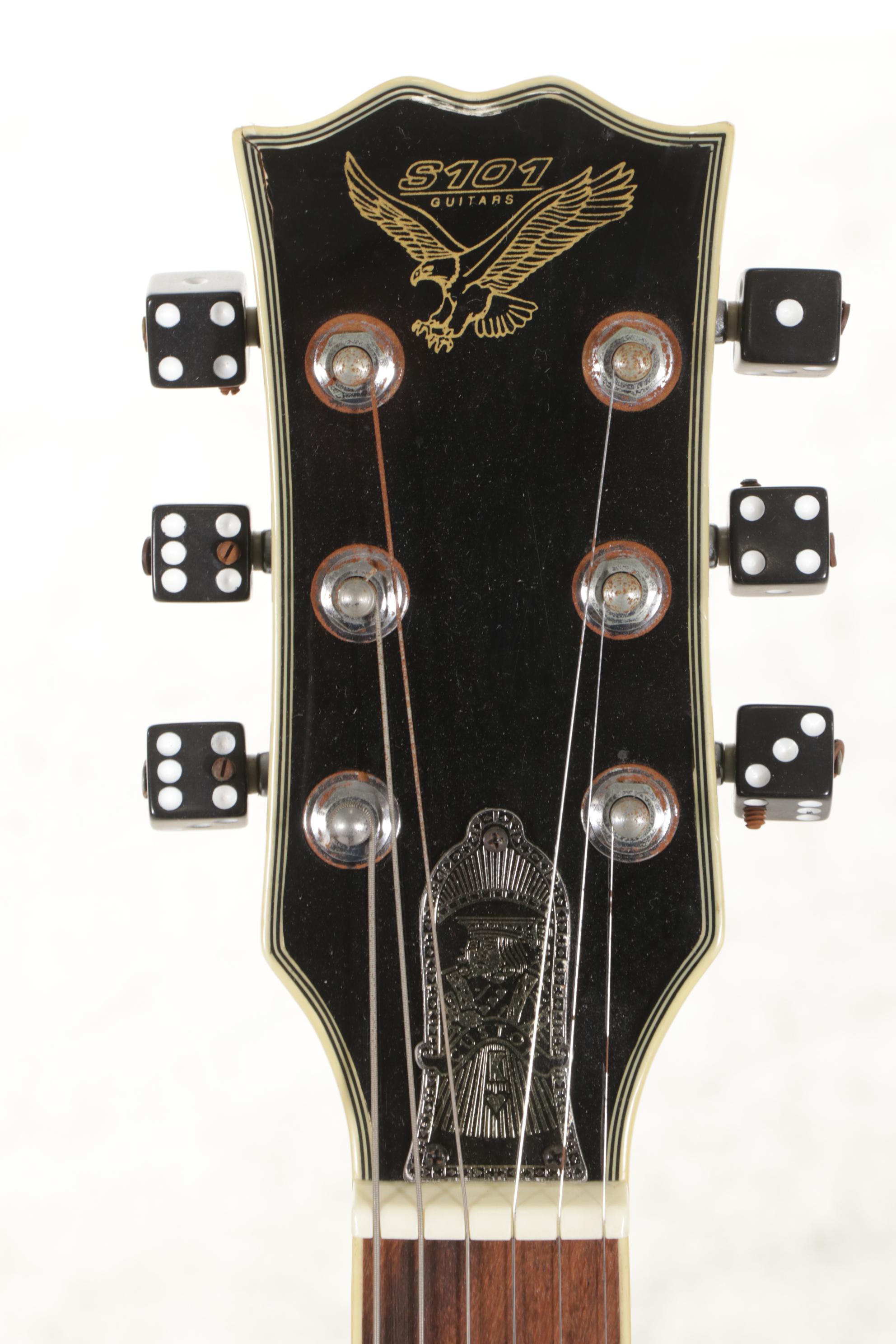 Playing Cards and Dice Themed S101 Electric Guitar with Shoulder Strap