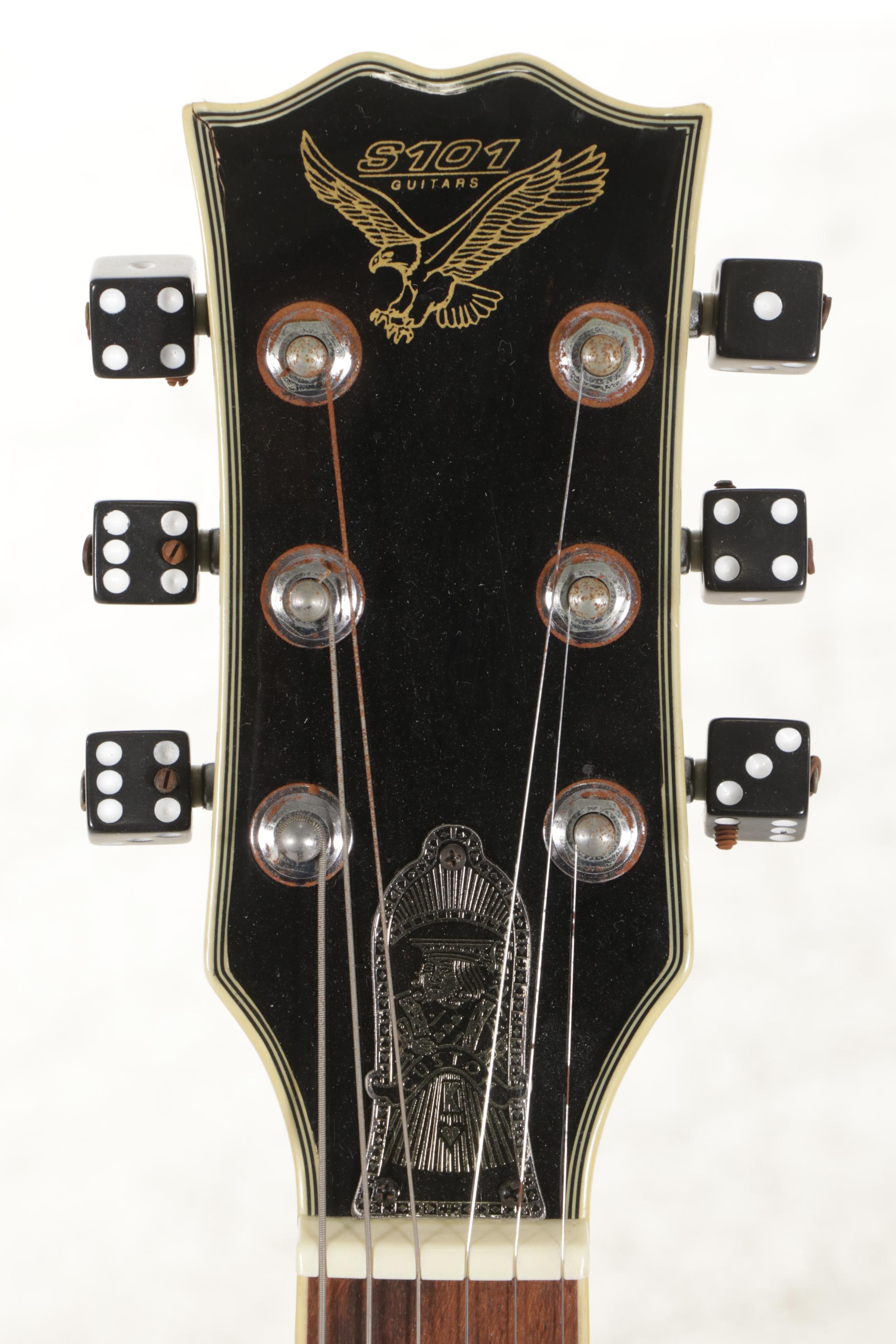 Playing Cards and Dice Themed S101 Electric Guitar with Shoulder Strap