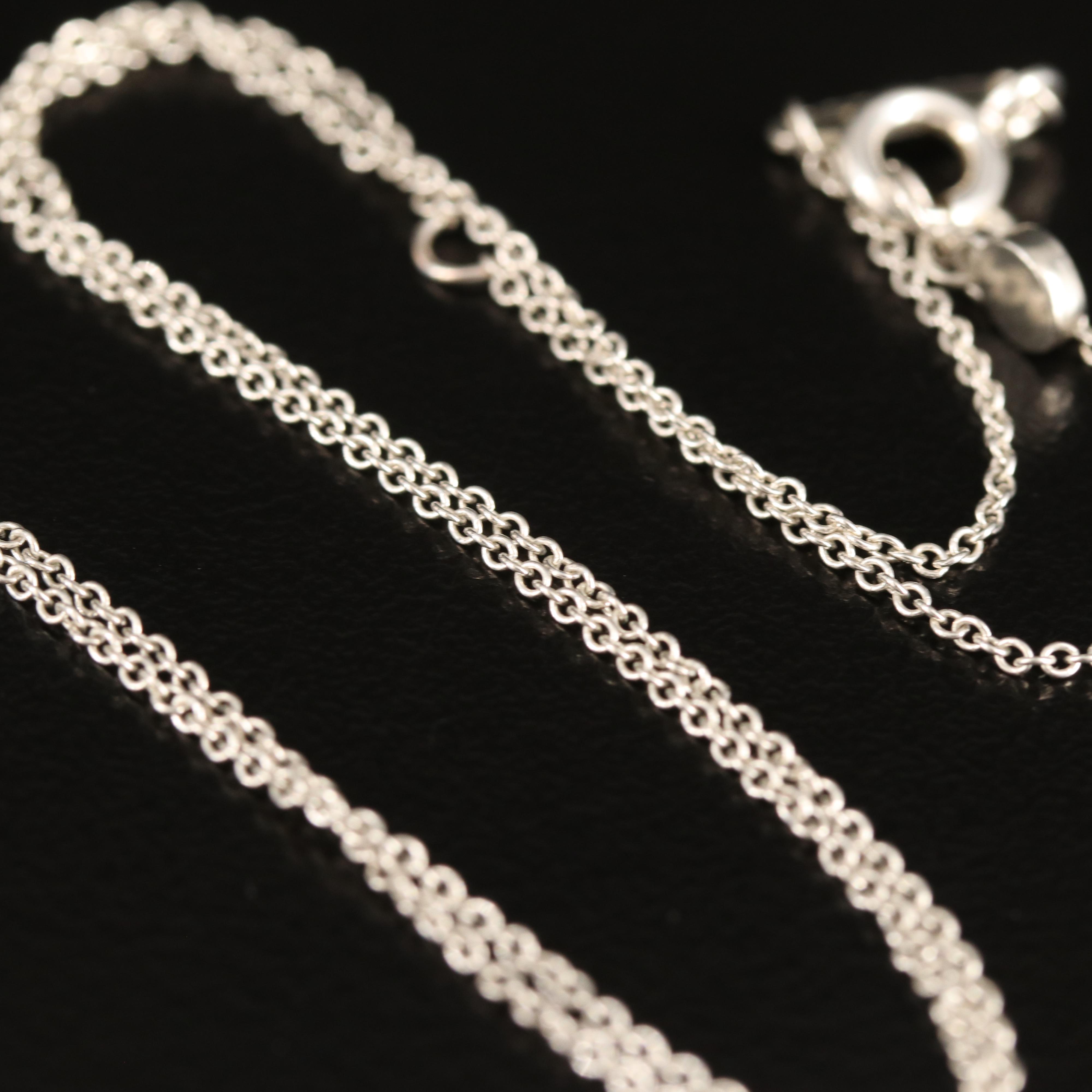 Tiffany & Co. Please Return to Tiffany Heart Tag Necklace with Enamel Outline