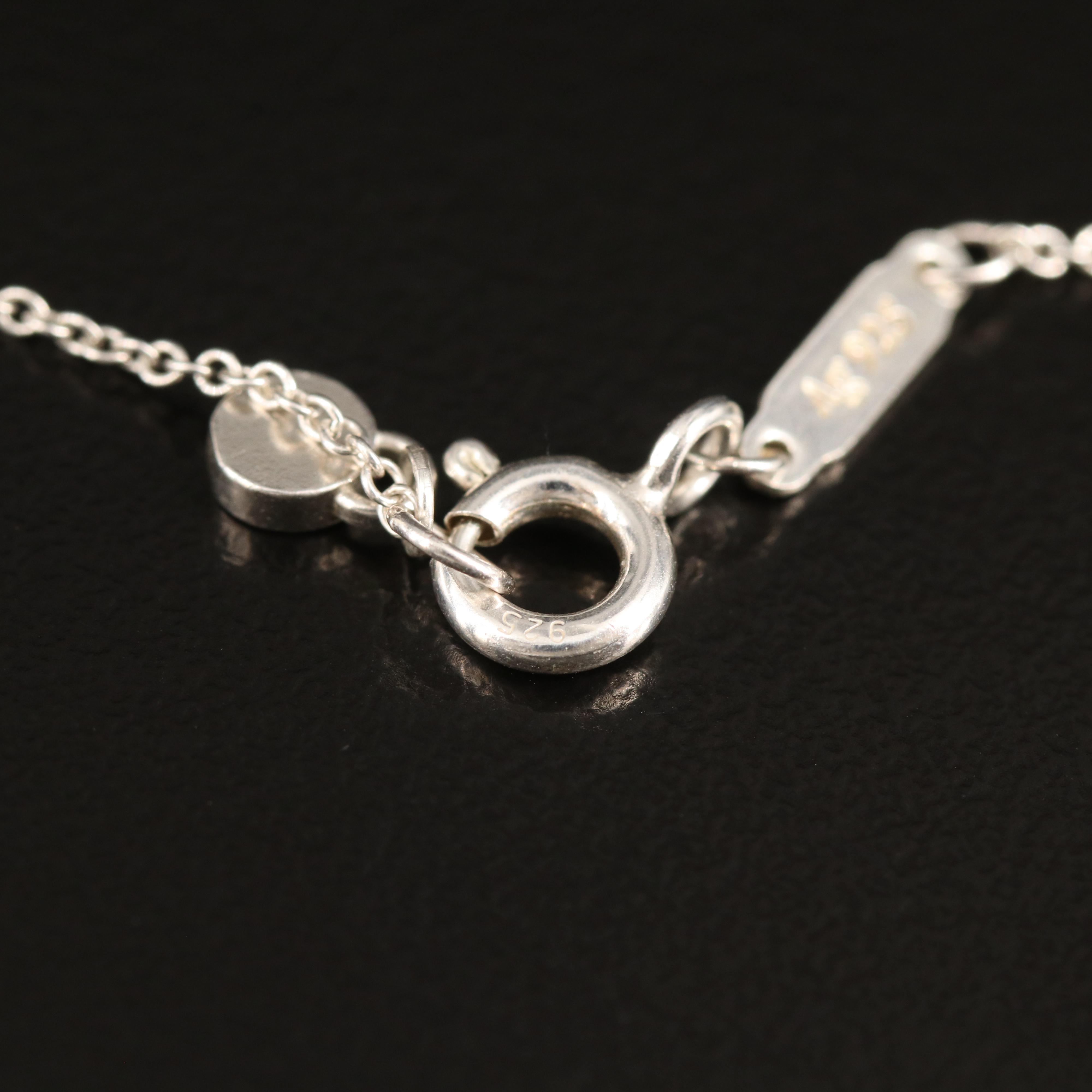 Tiffany & Co. Please Return to Tiffany Heart Tag Necklace with Enamel Outline