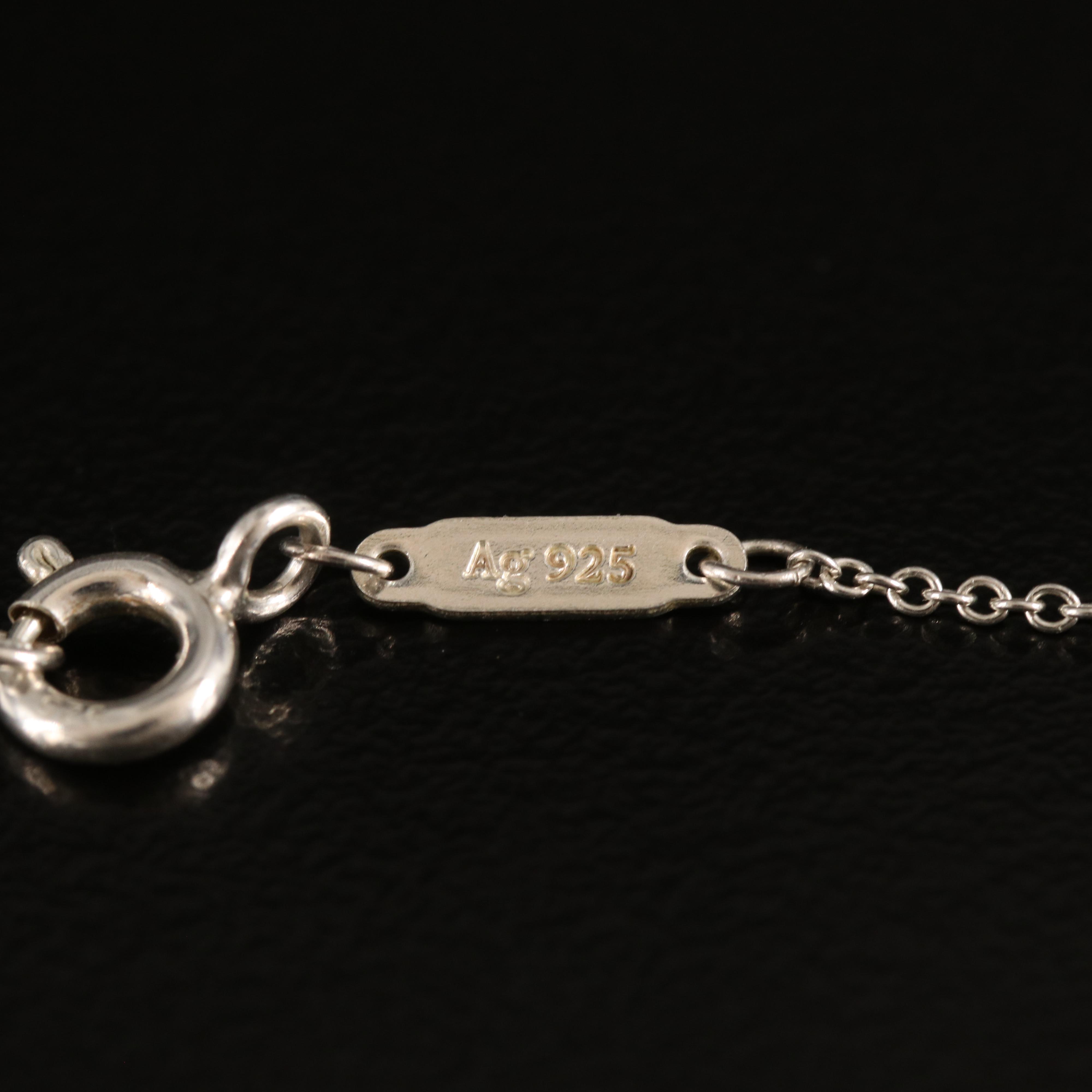 Tiffany & Co. Please Return to Tiffany Heart Tag Necklace with Enamel Outline