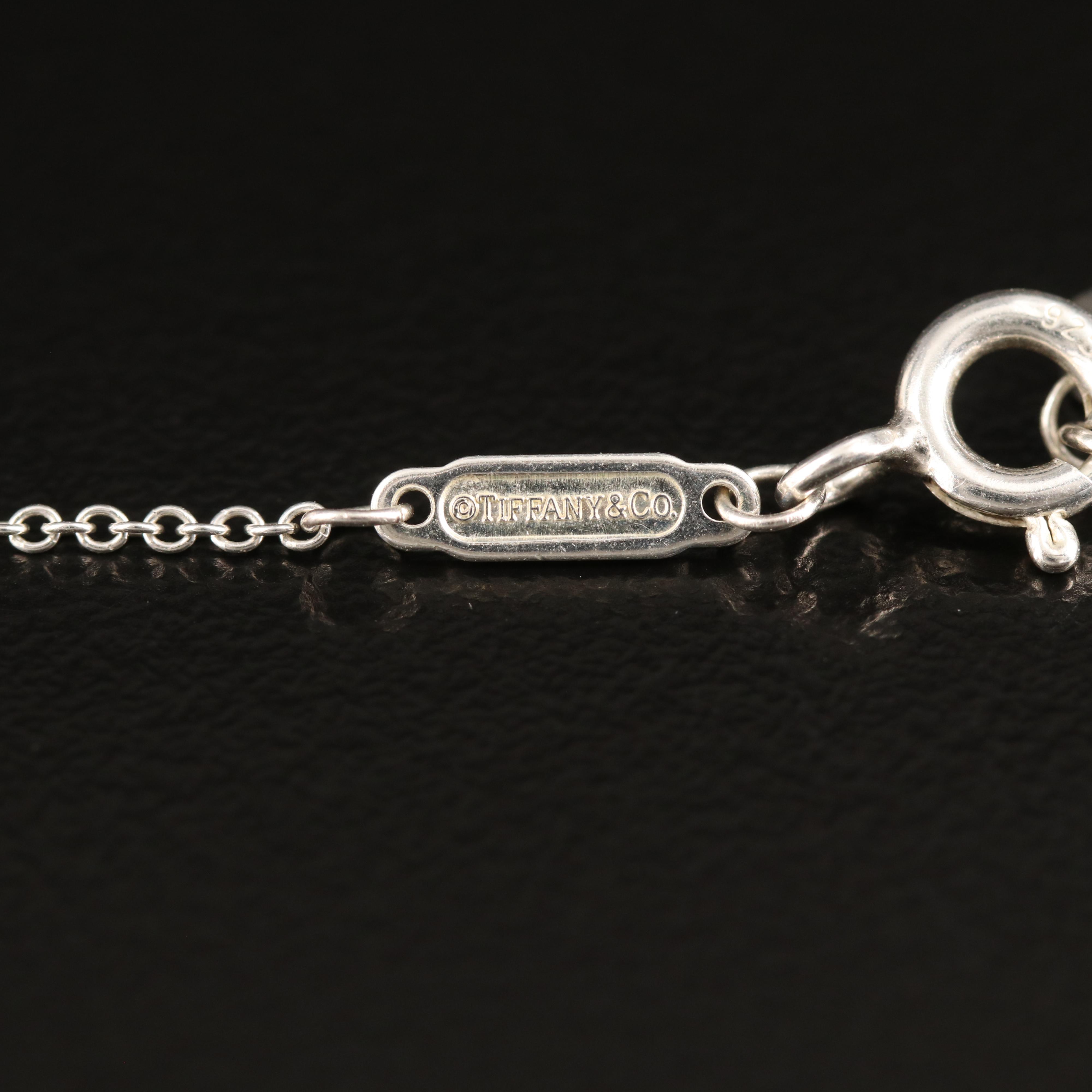 Tiffany & Co. Please Return to Tiffany Heart Tag Necklace with Enamel Outline