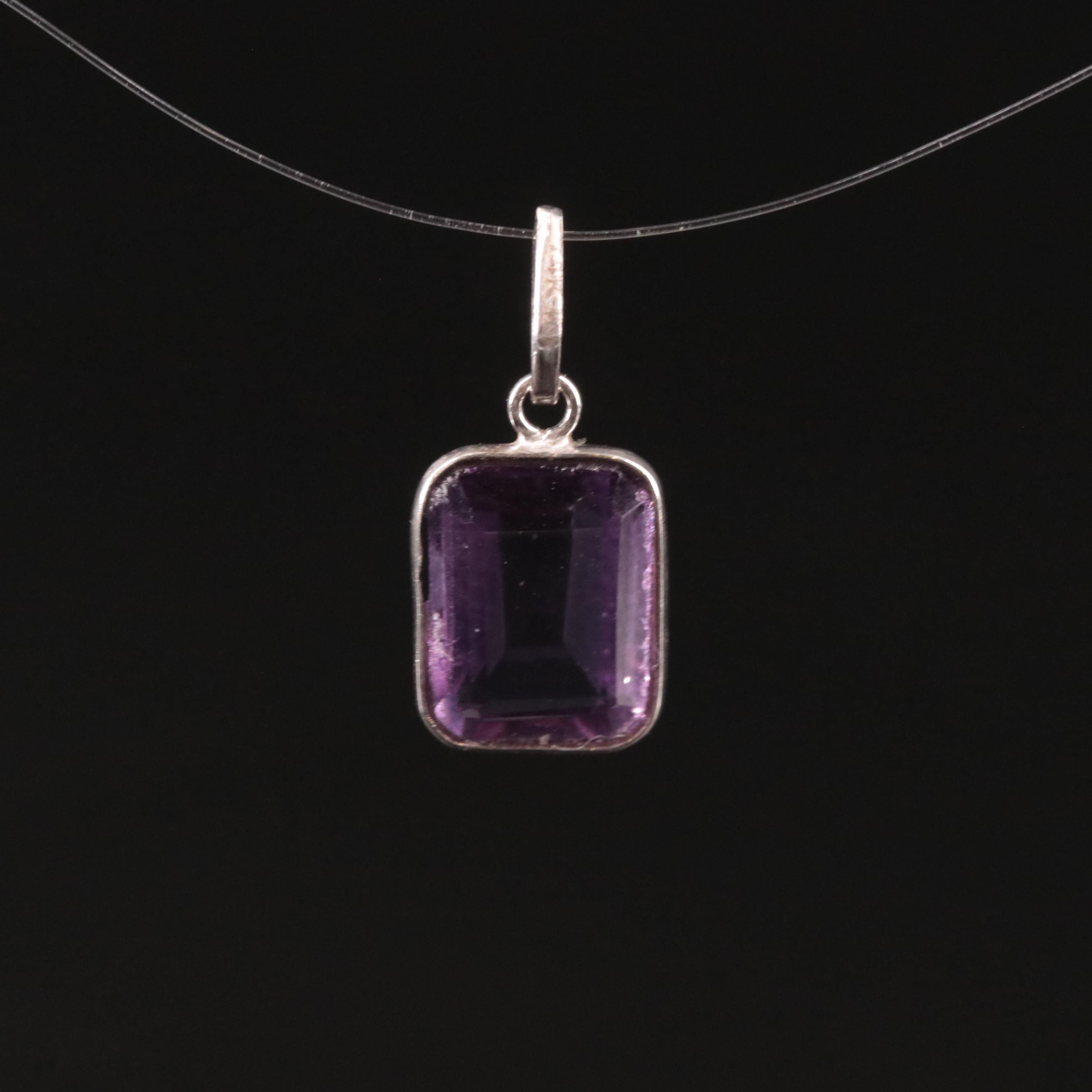 14K Amethyst Pendant