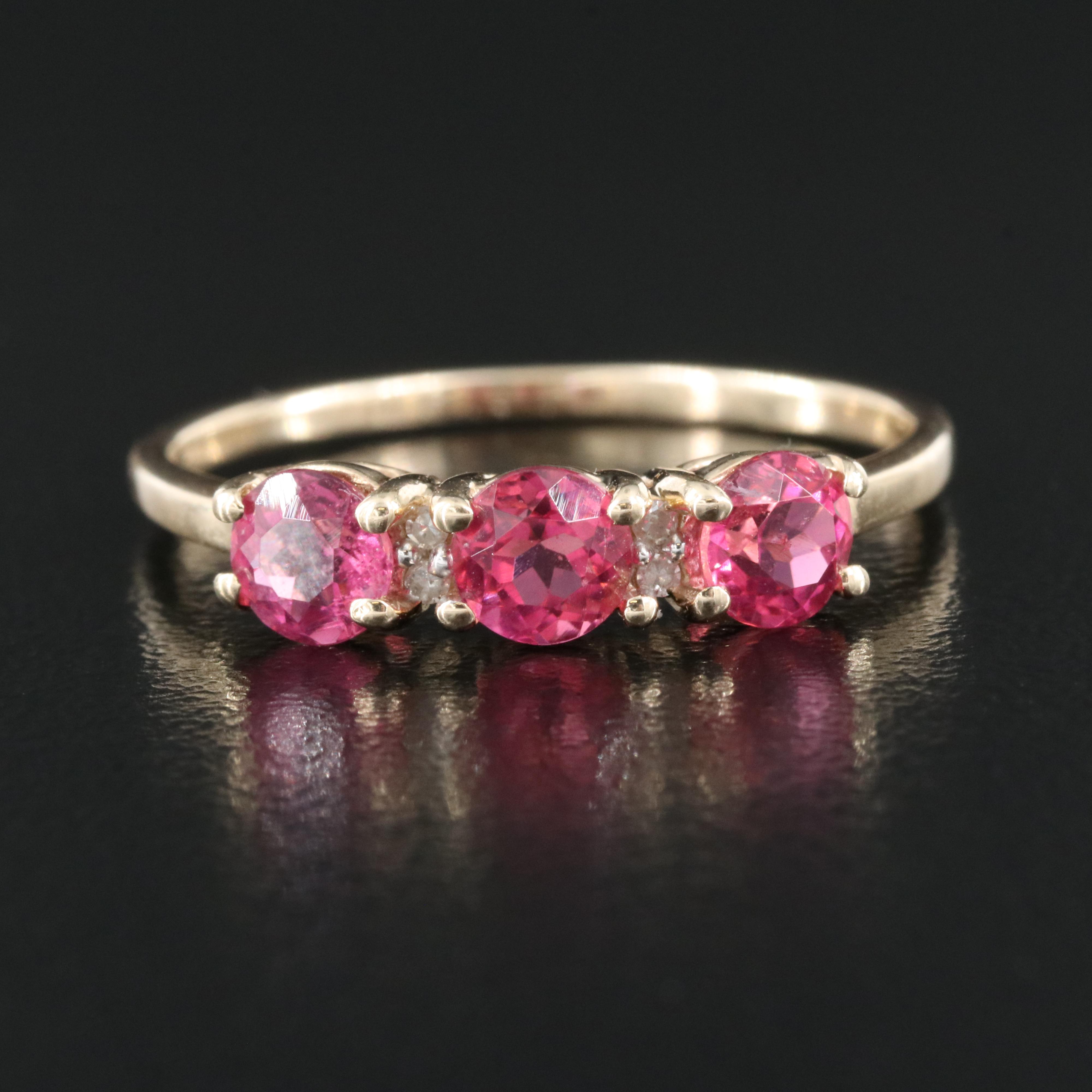 9K Tourmaline and Diamond Ring