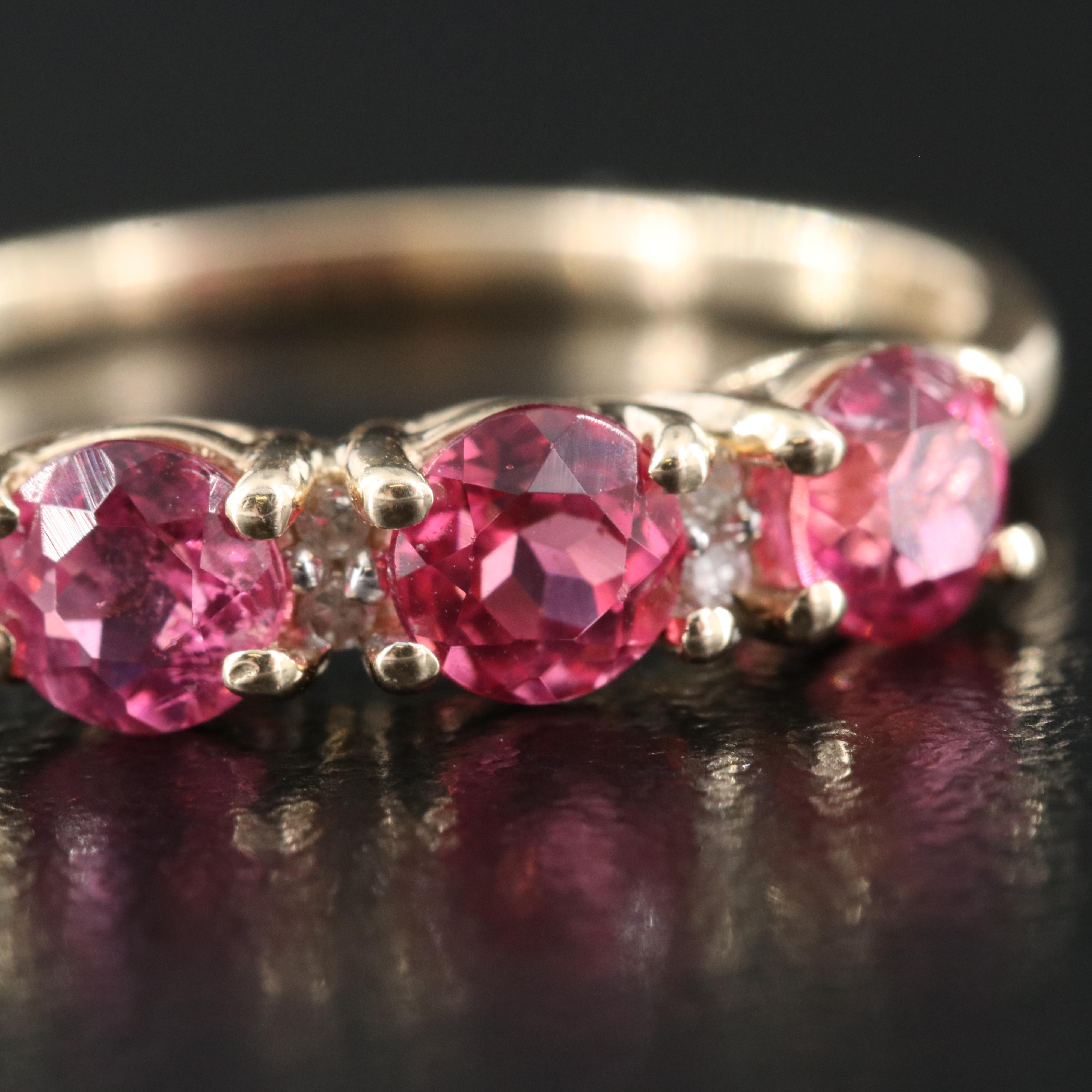 9K Tourmaline and Diamond Ring