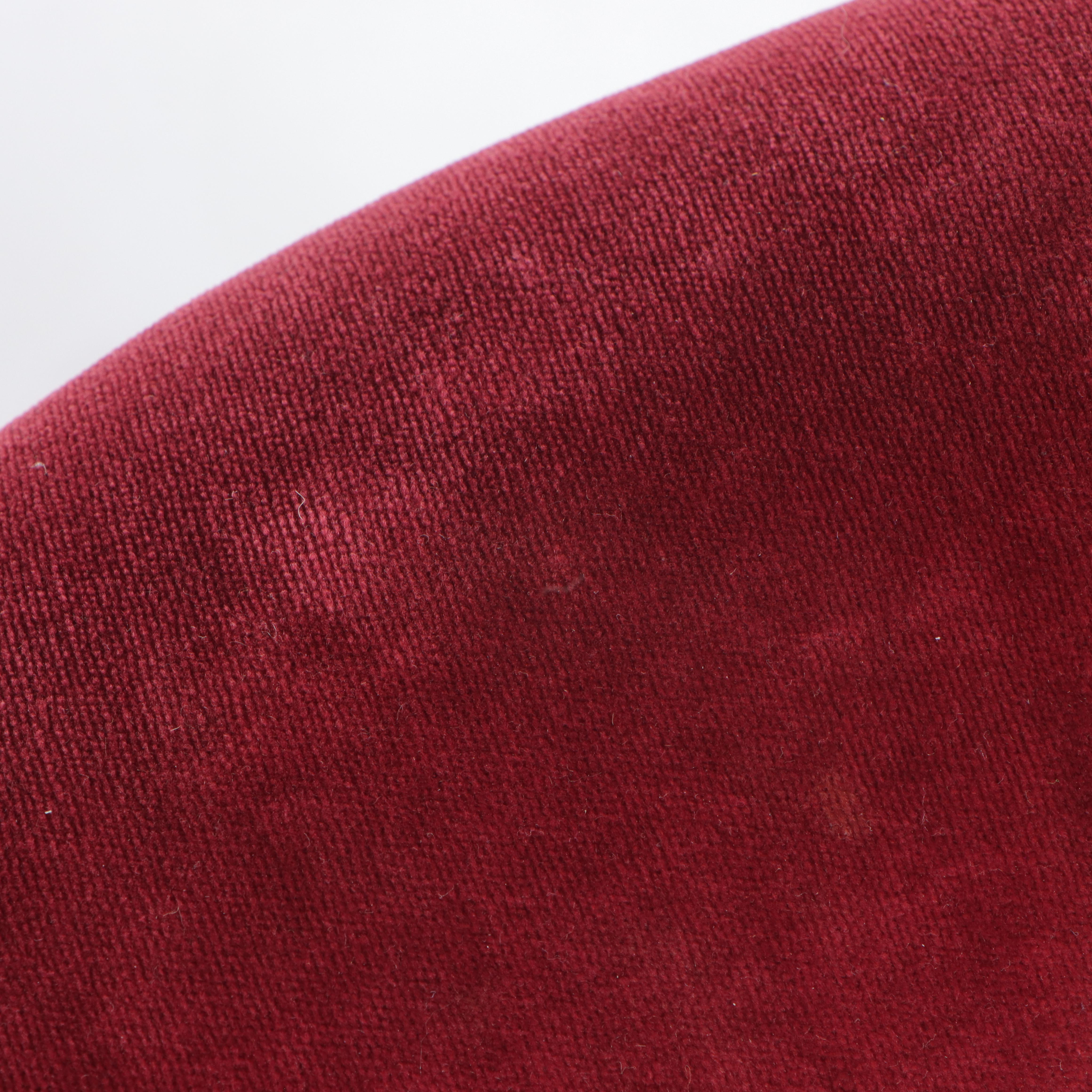 Velveteen-Upholstered Tub Chair, Late 20th Century