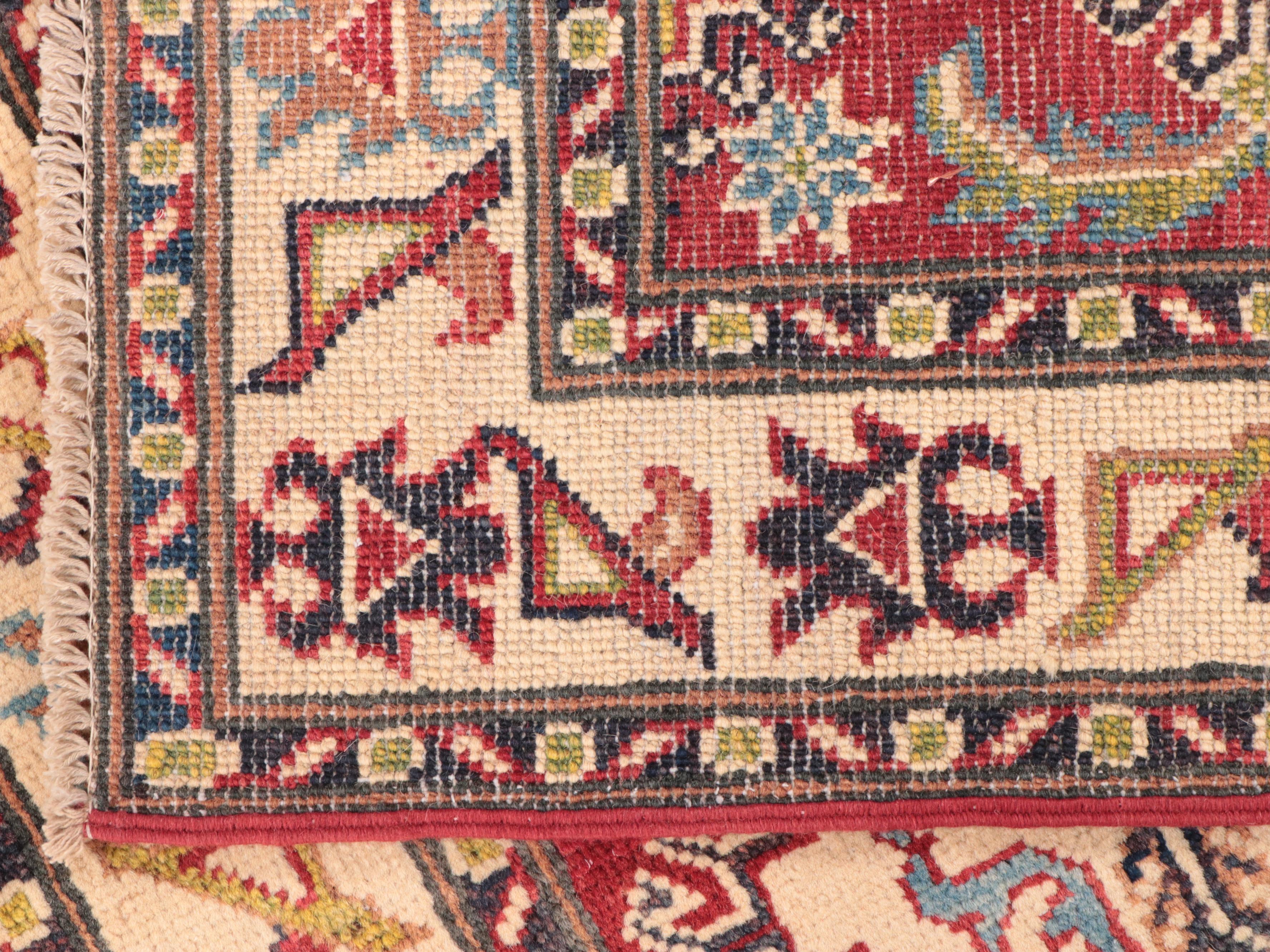 2'9 x 9'6 Hand-Knotted Afghan Kazak Carpet Runner