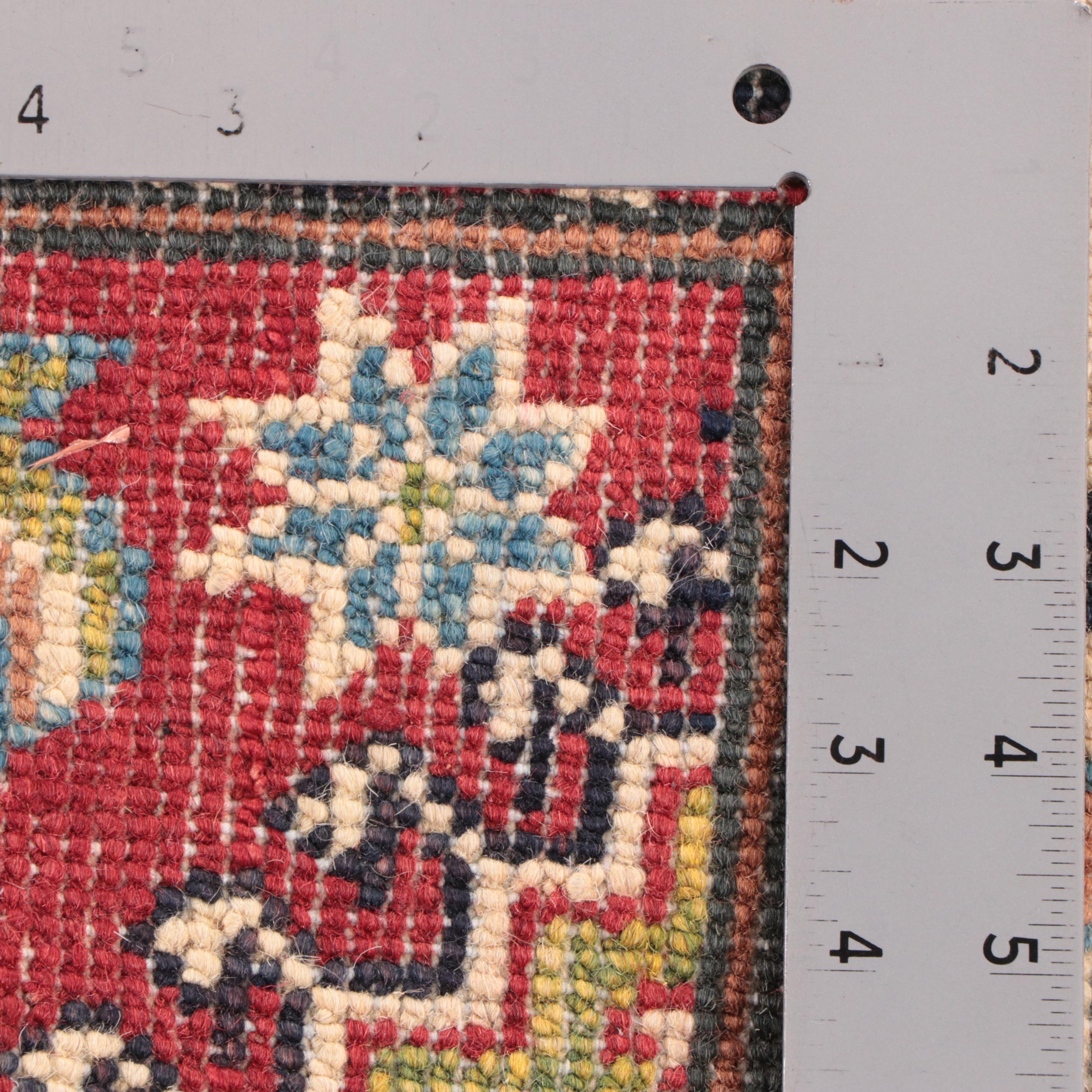 2'9 x 9'6 Hand-Knotted Afghan Kazak Carpet Runner