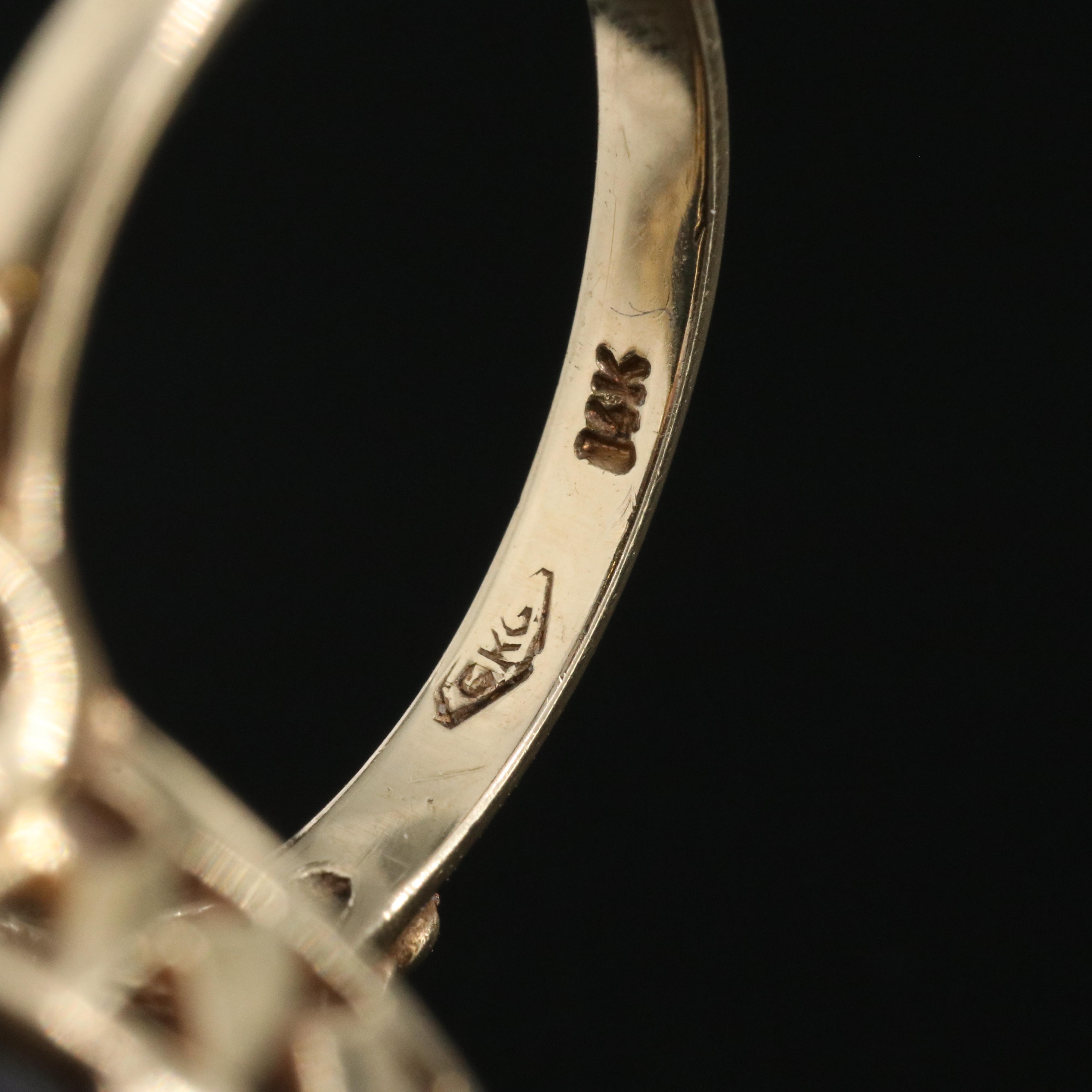 14K Opal Triplet Ring