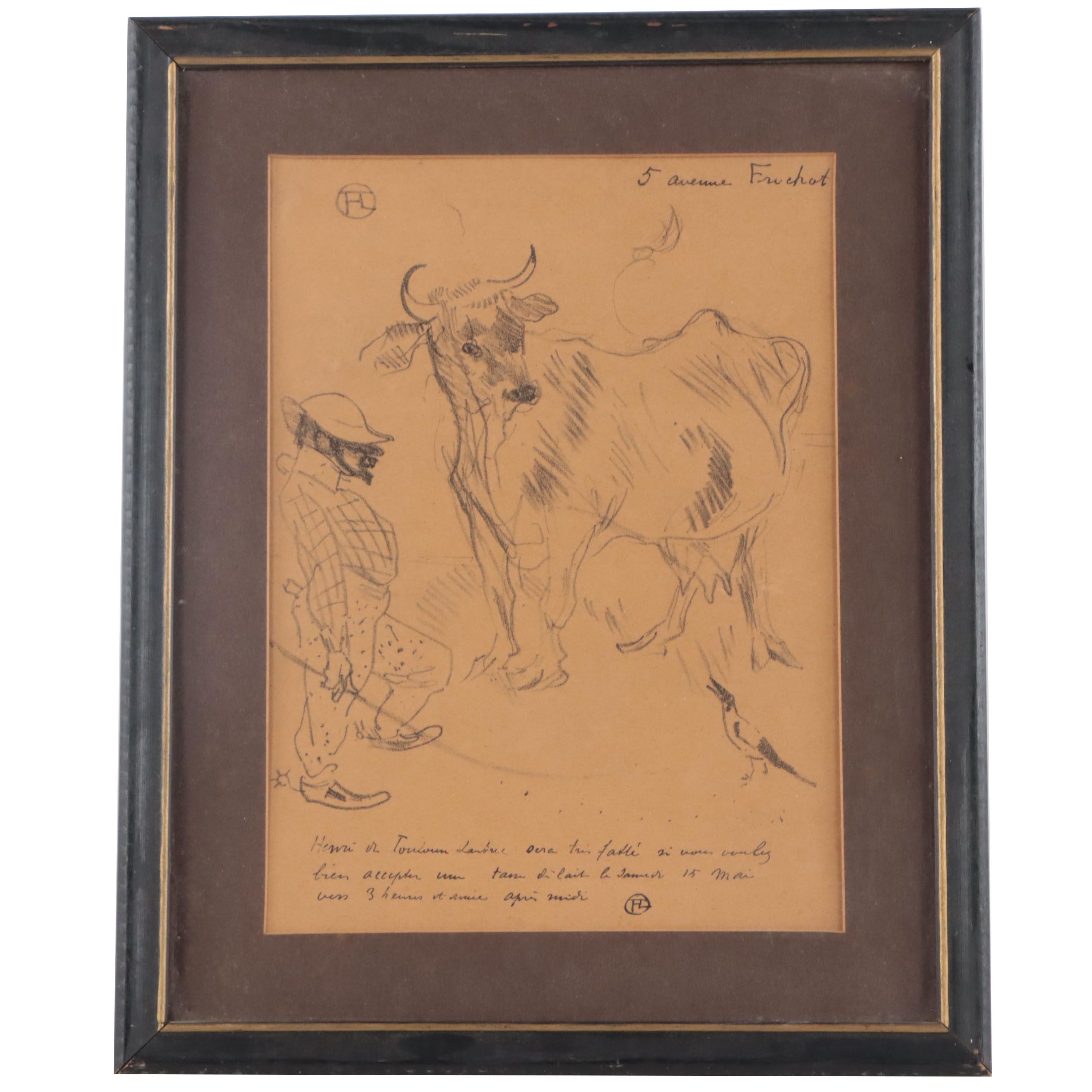 Collotype After Henri de Toulouse-Lautrec "Invitation à Une Tasse de Lait"