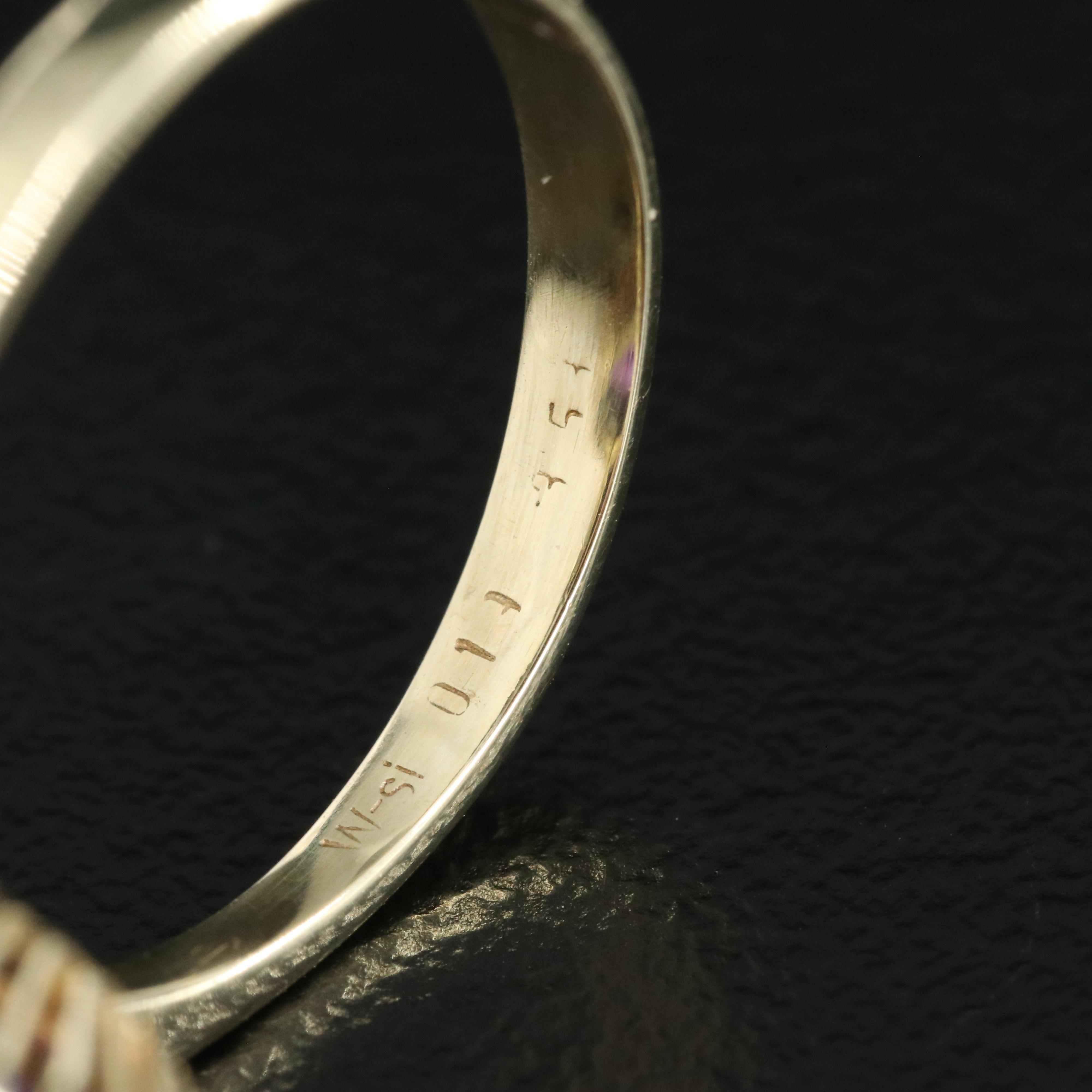 14K Amethyst and Diamond Ring