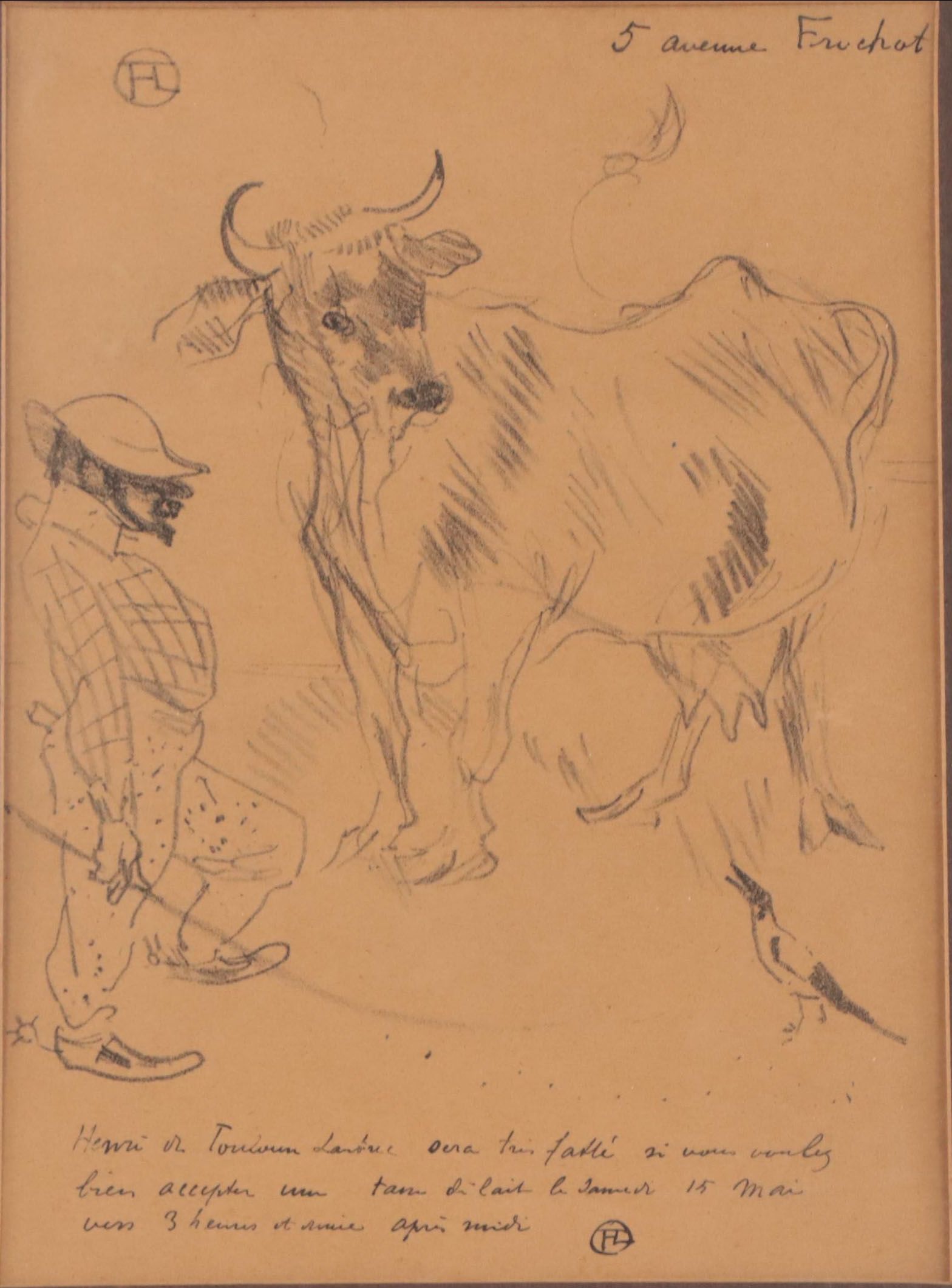 Collotype After Henri de Toulouse-Lautrec "Invitation à Une Tasse de Lait"