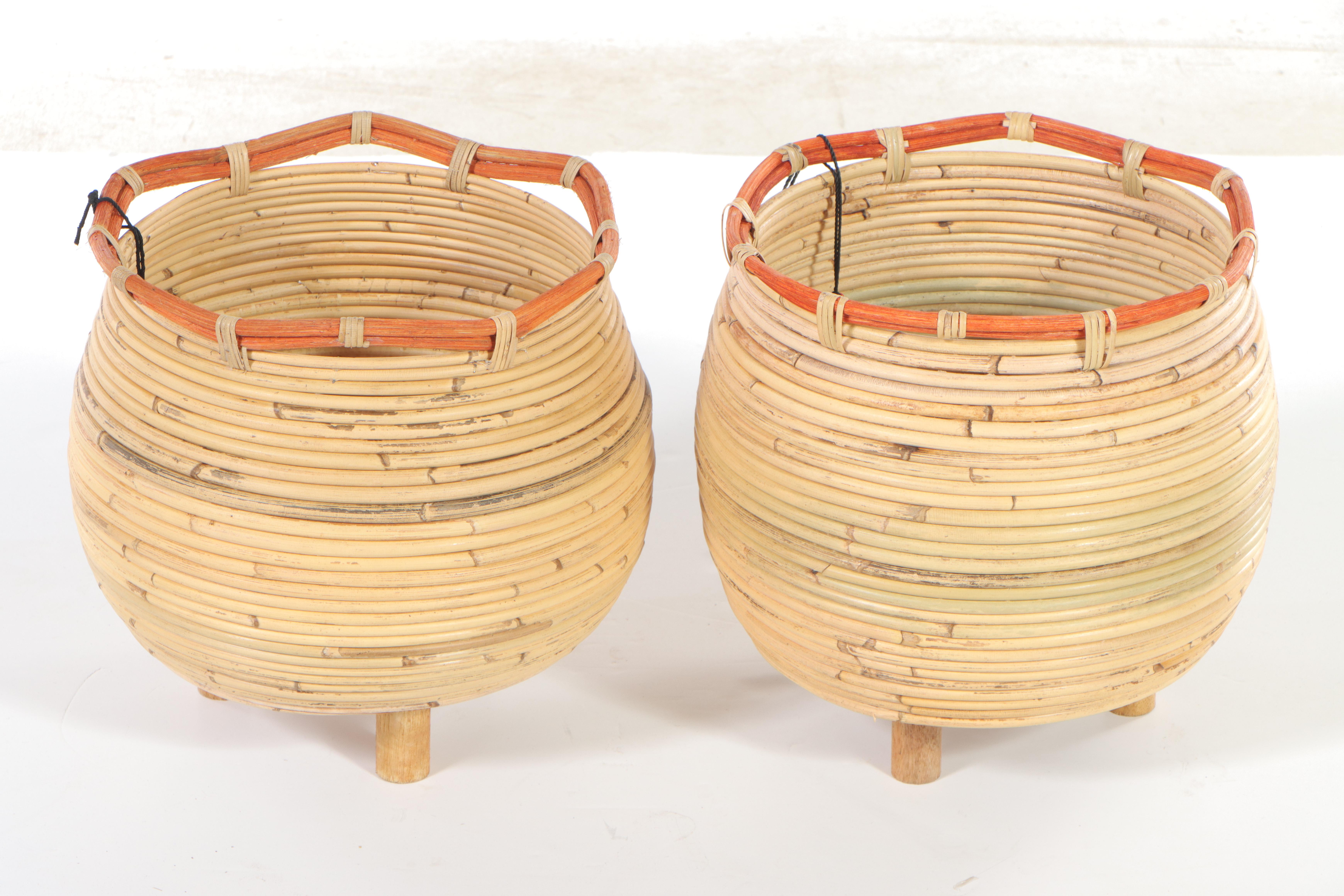 Two Opalhouse With Jungalow Woven Footed Planters