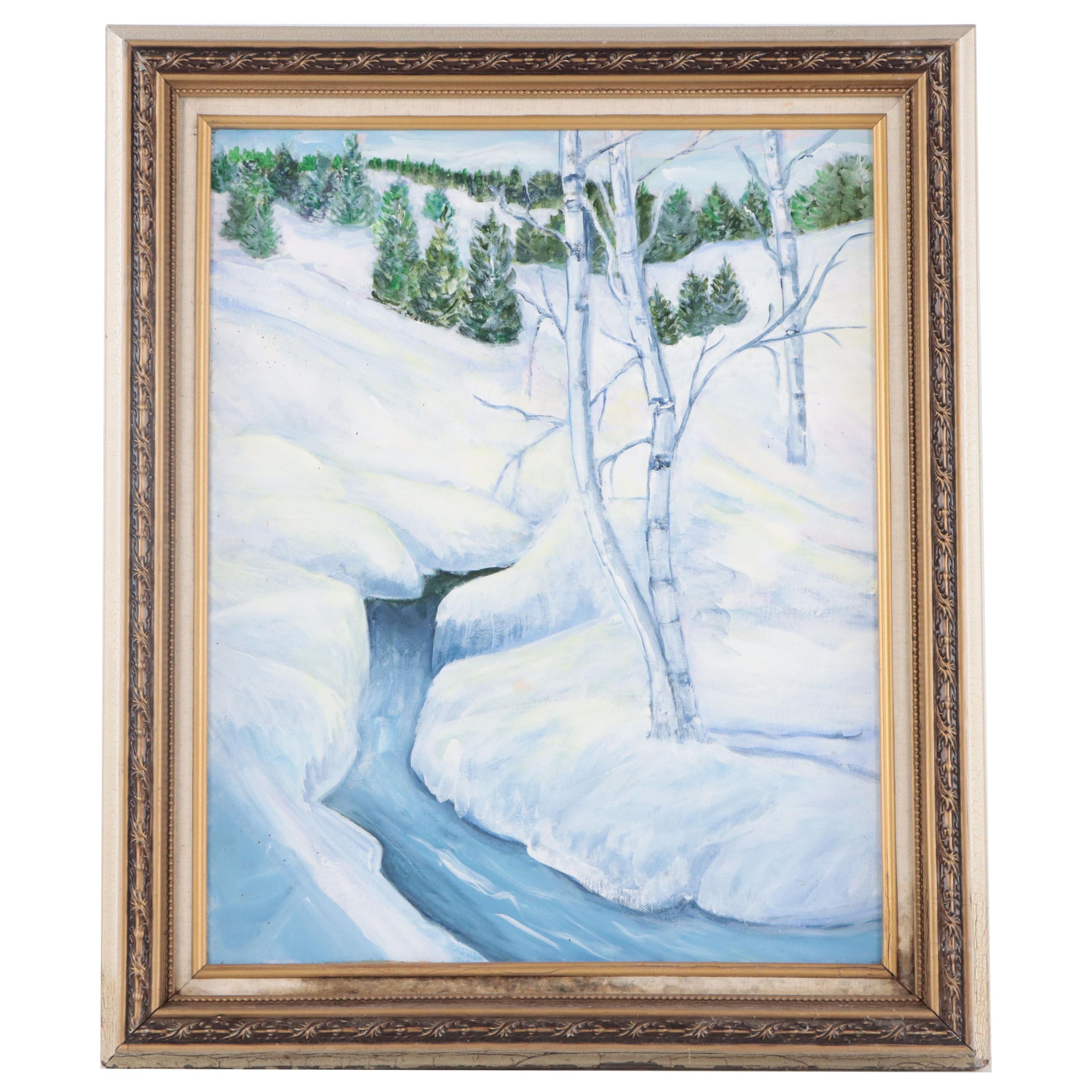 Winter Landscape Oil Painting