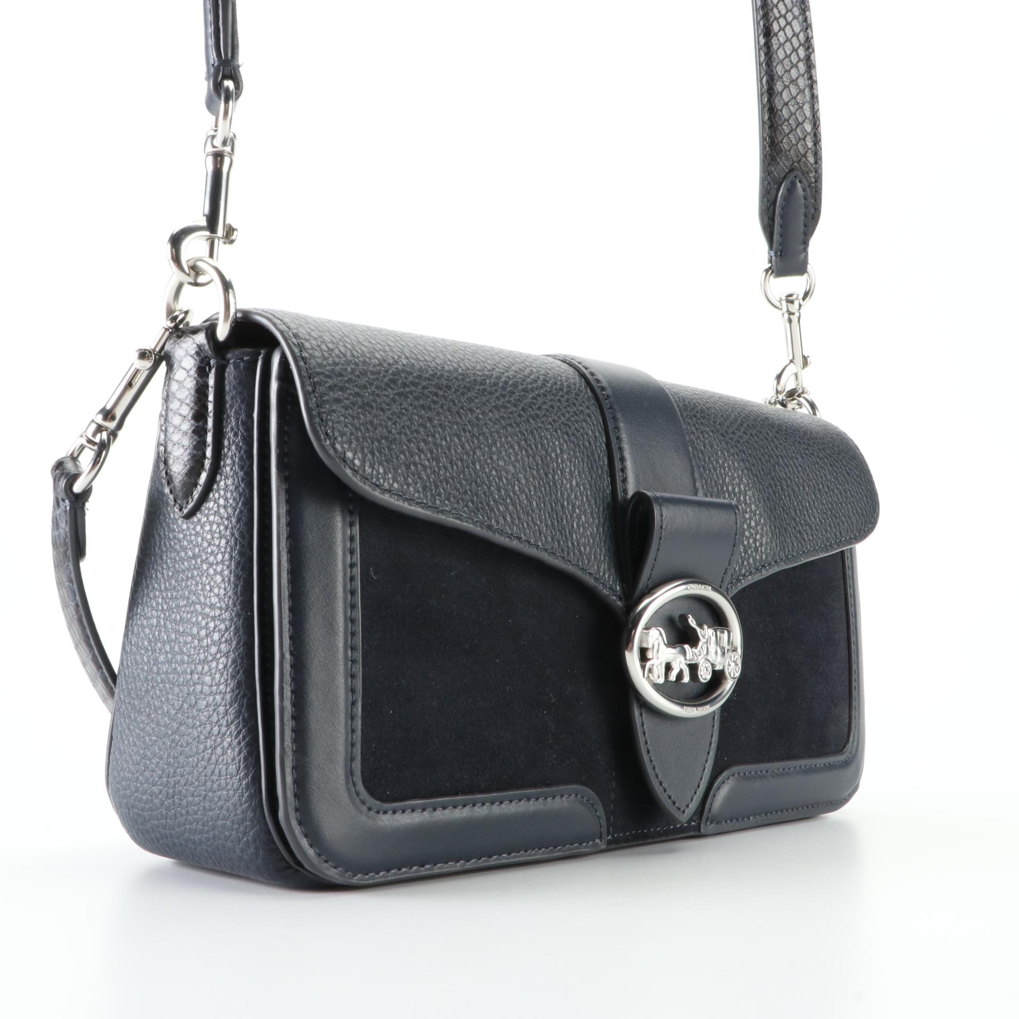 Coach Georgie Shoulder Bag in Grain and Smooth Leather