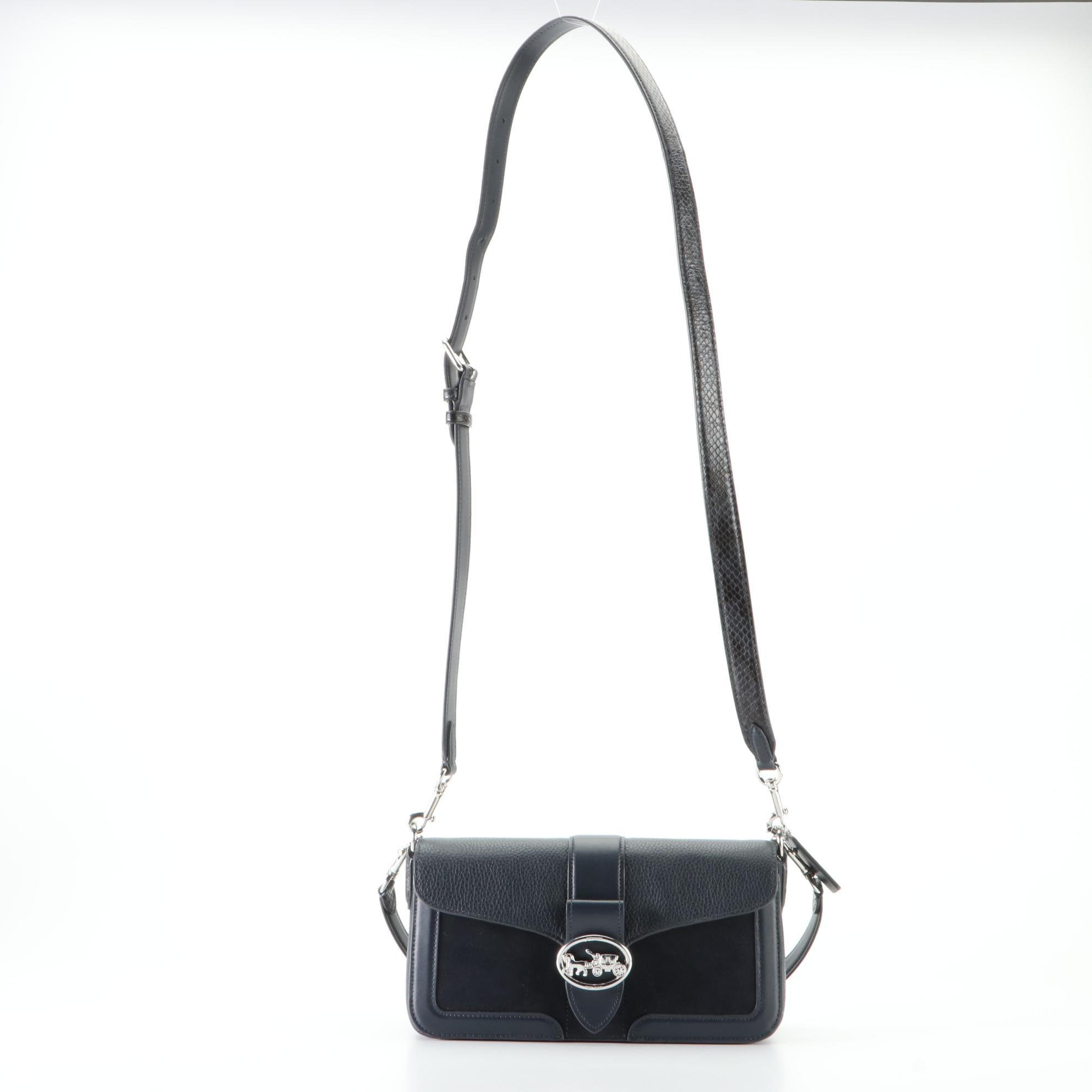 Coach Georgie Shoulder Bag in Grain and Smooth Leather