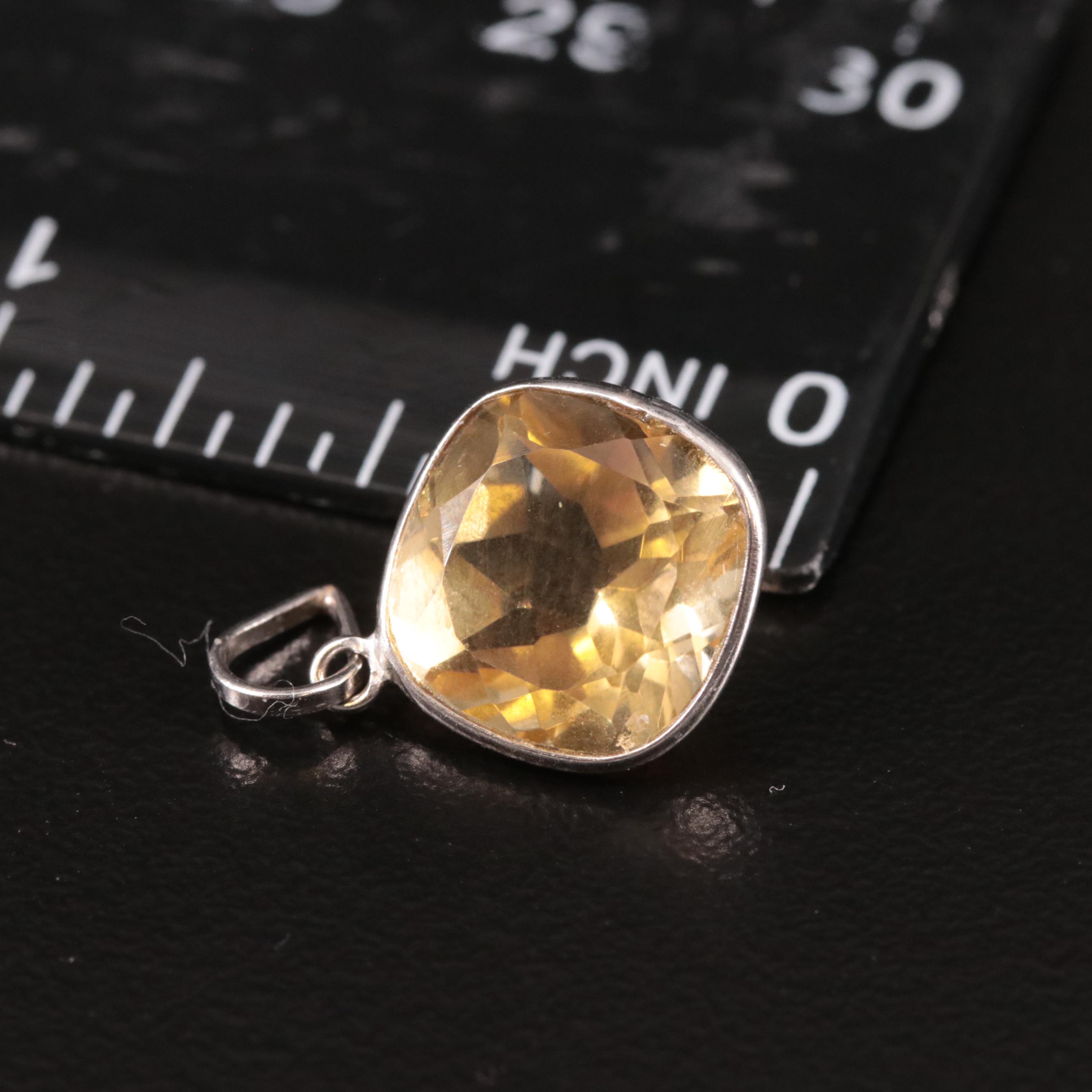 14K Citrine Pendant