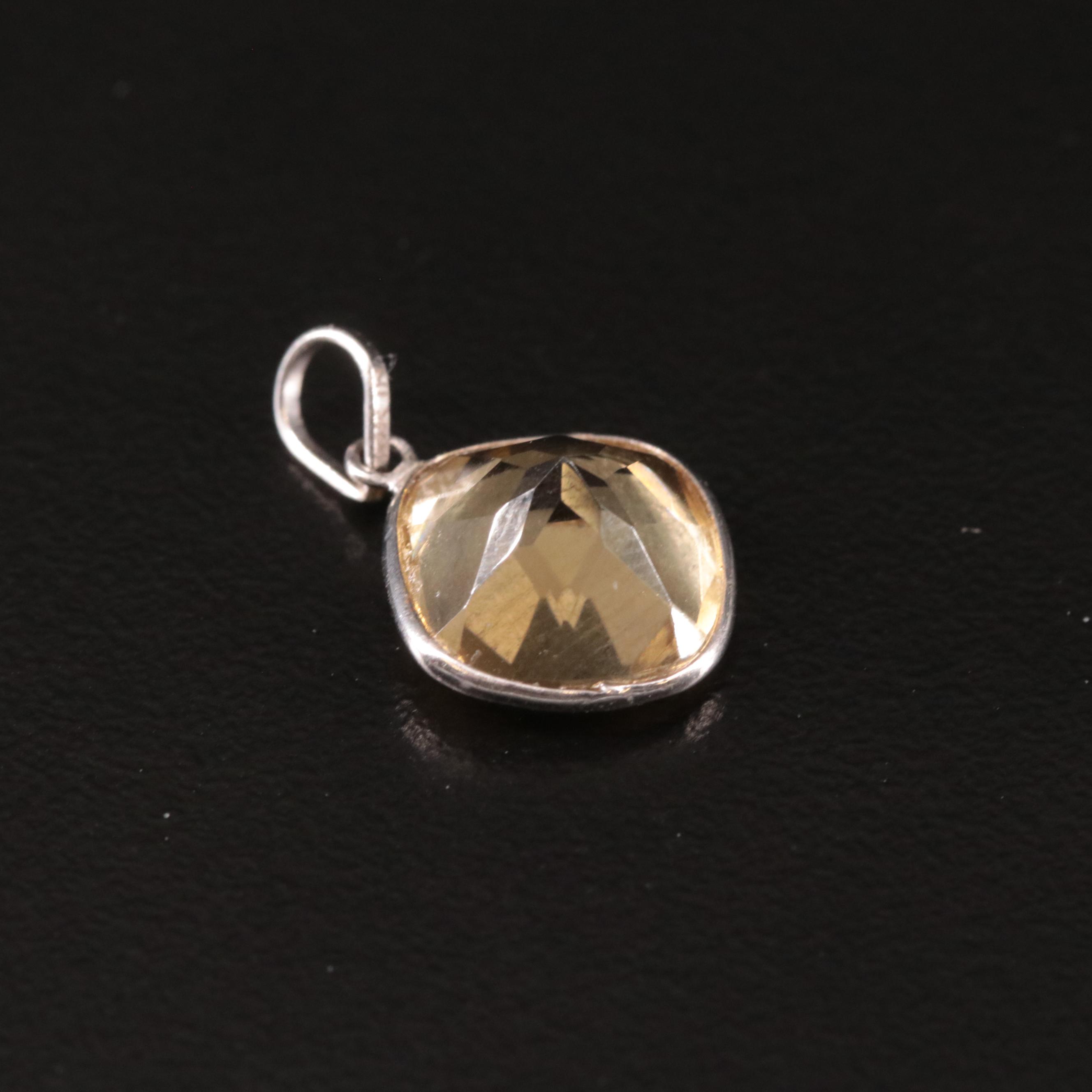 14K Citrine Pendant