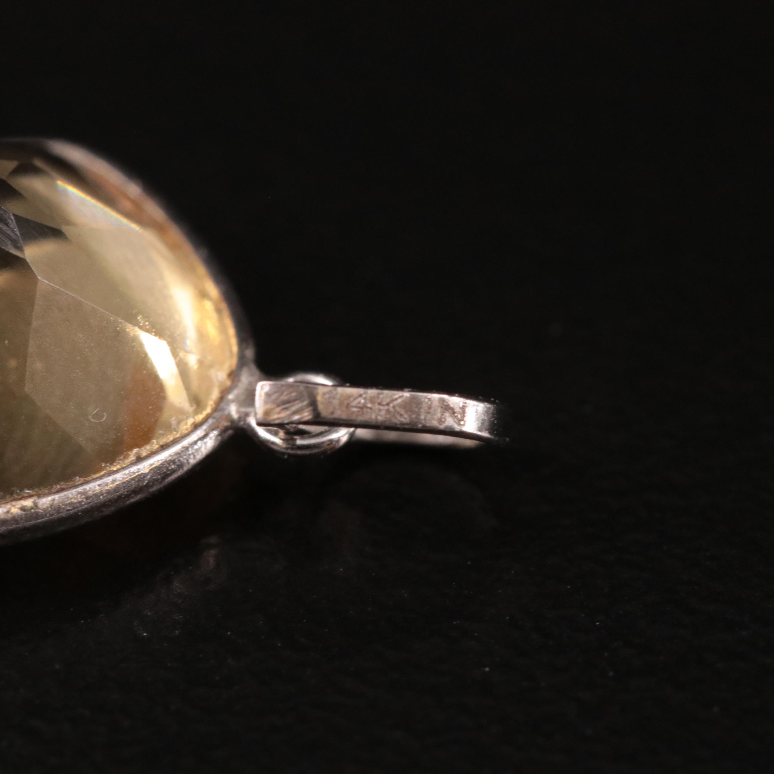 14K Citrine Pendant