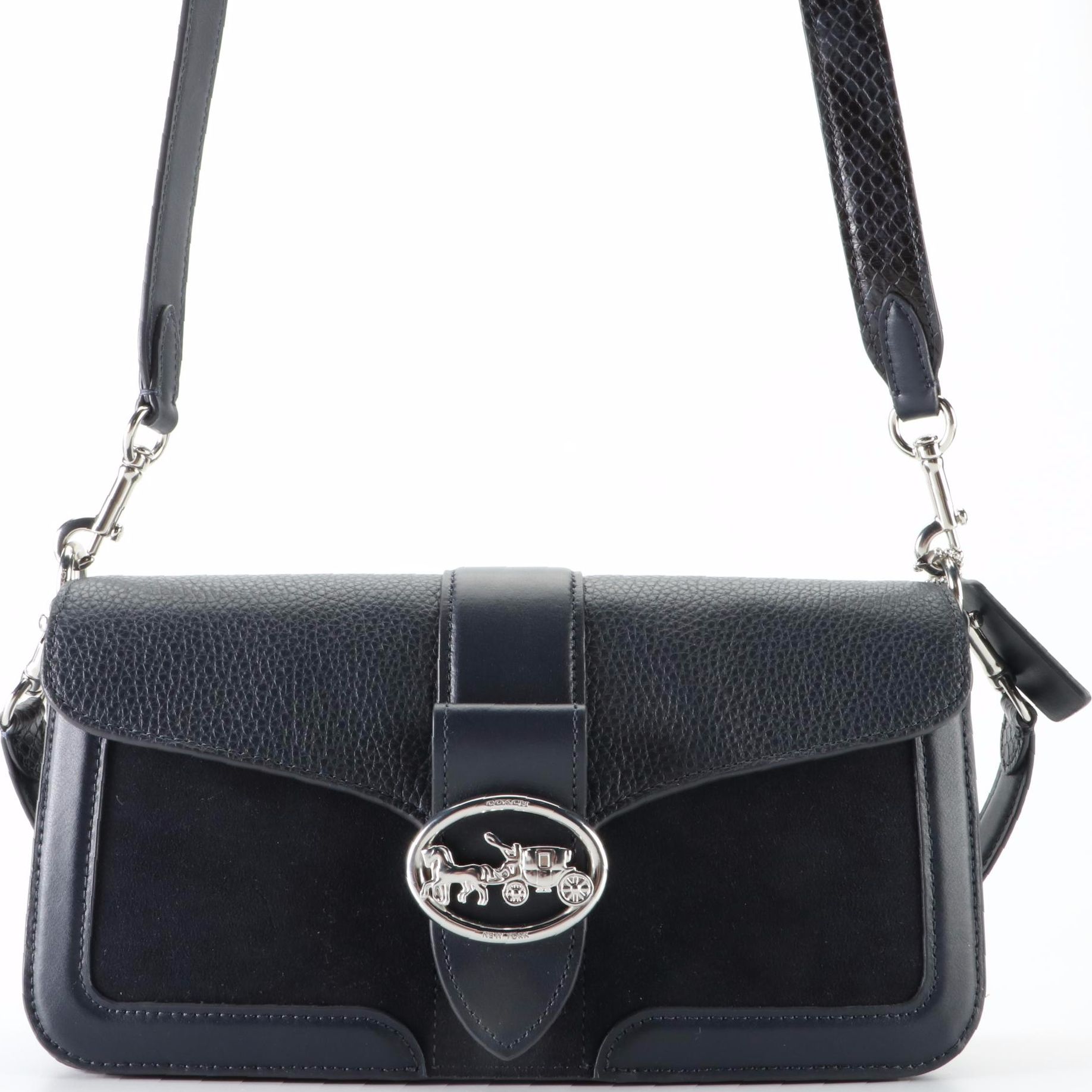 Coach Georgie Shoulder Bag in Grain and Smooth Leather