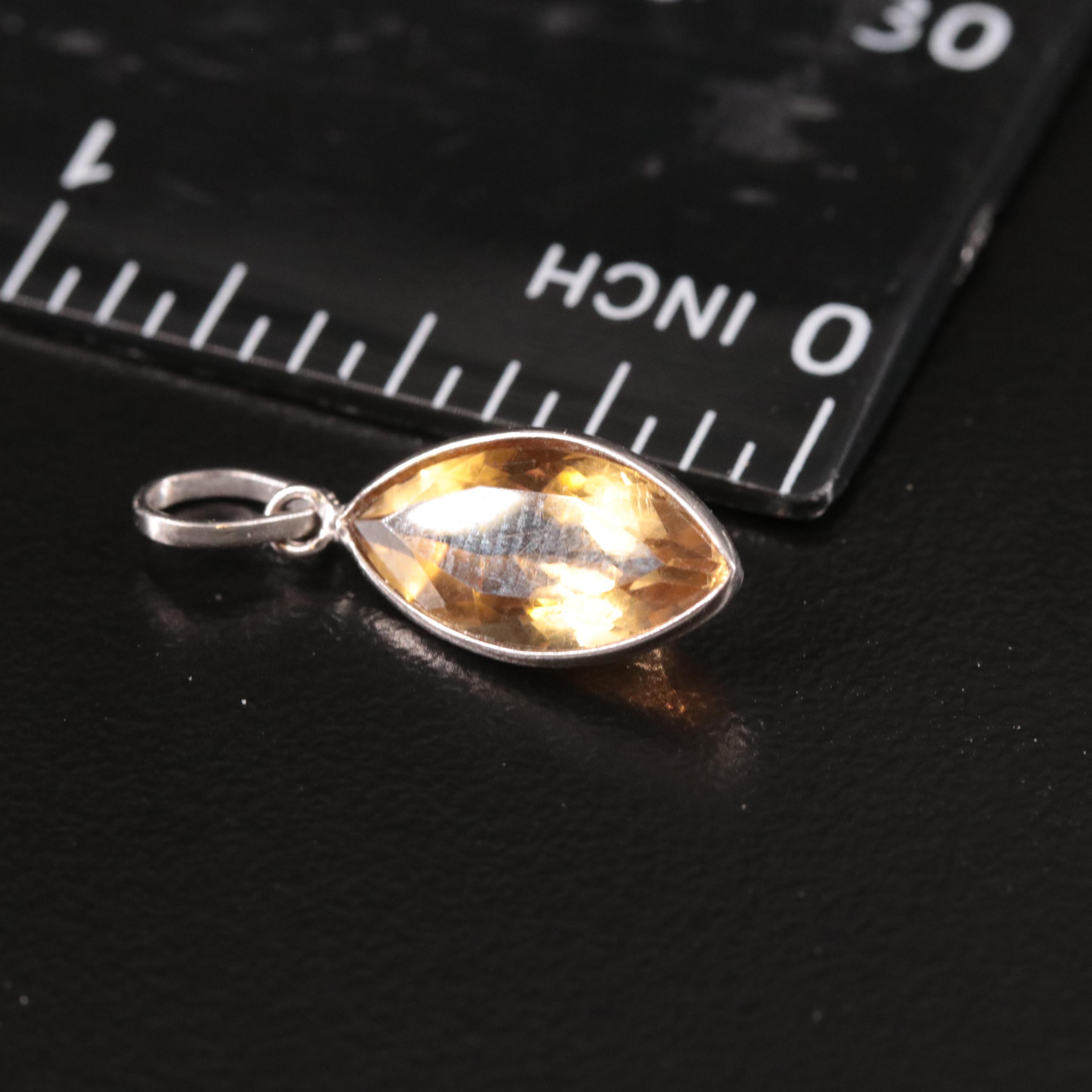 14K Citrine Pendant