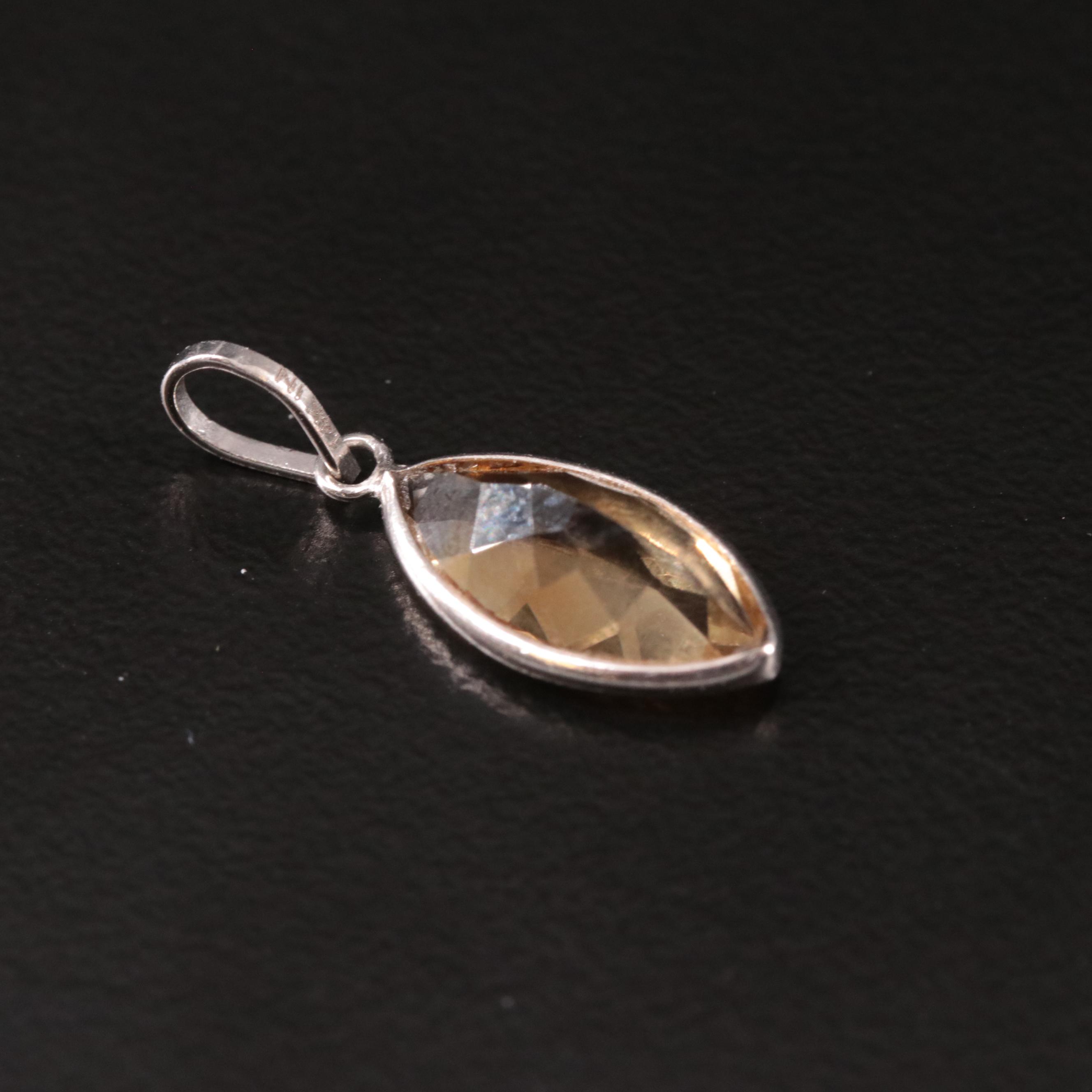 14K Citrine Pendant