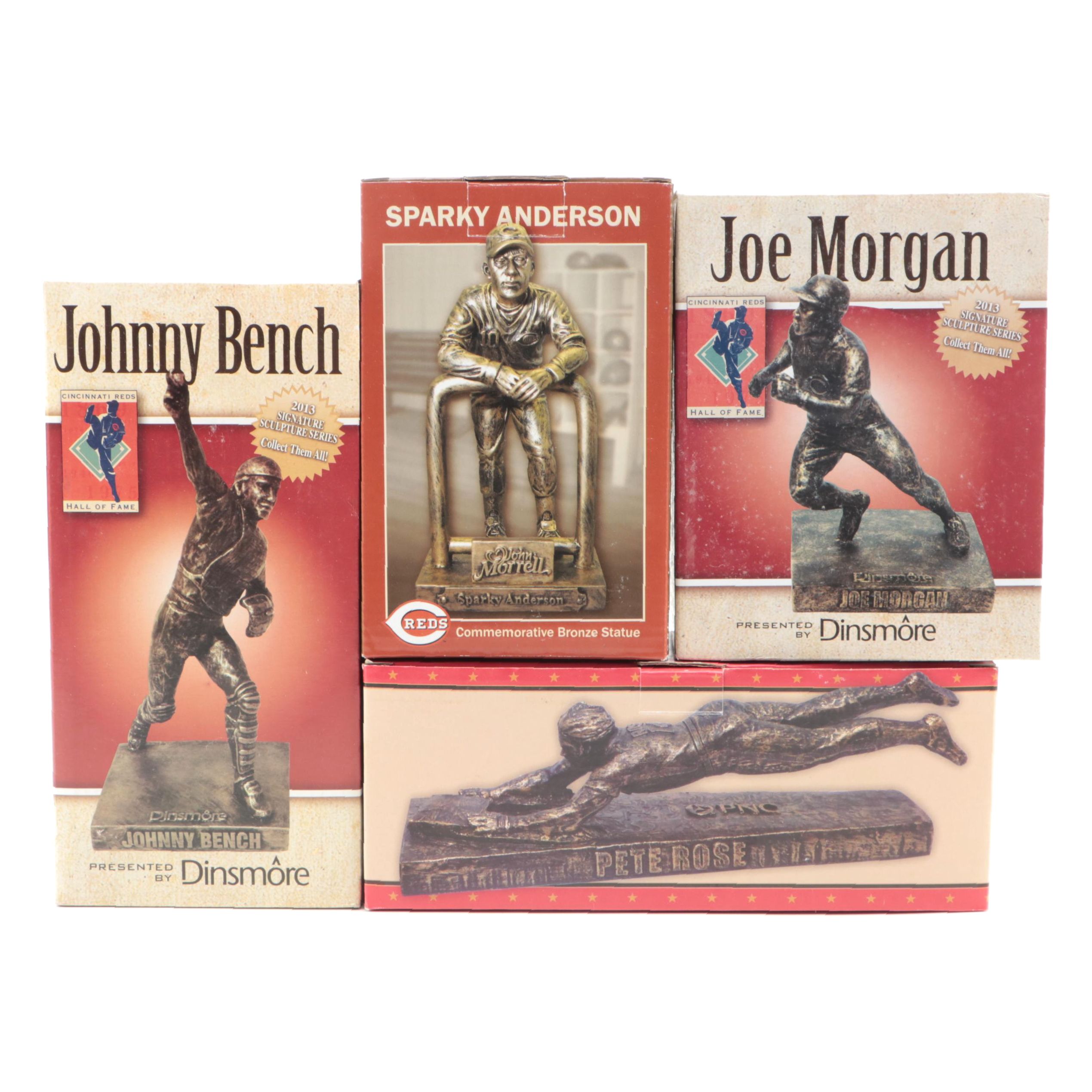 Bronze Pete Rose, Joe Morgan, Johnny Bench and Sparky Anderson Sculptures