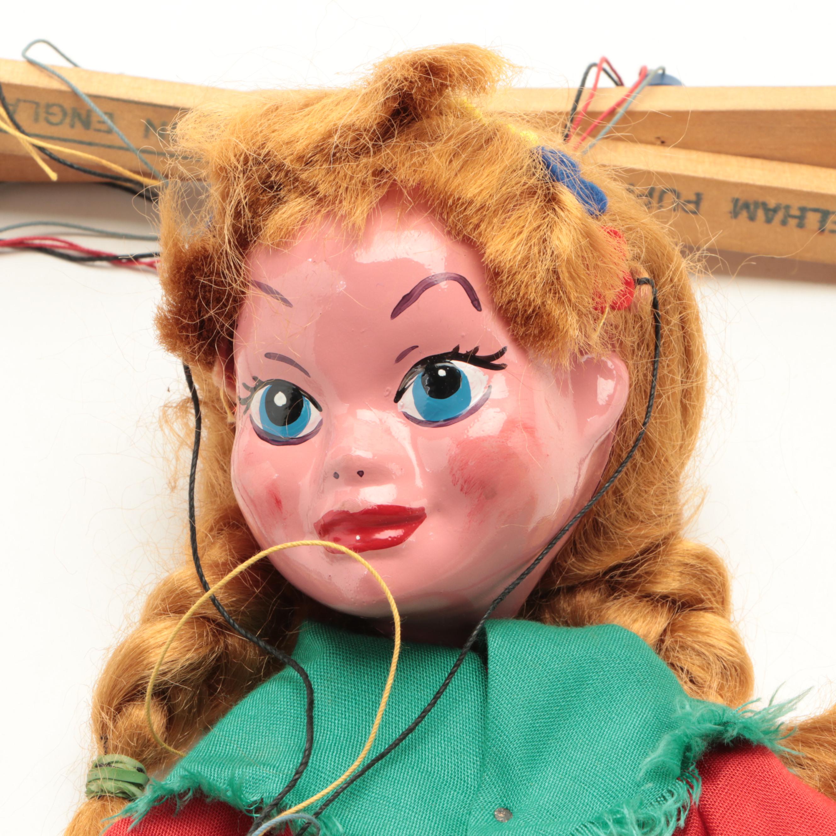 Pelham Puppets Hansel and Gretel Composition Marionettes in Original Boxes