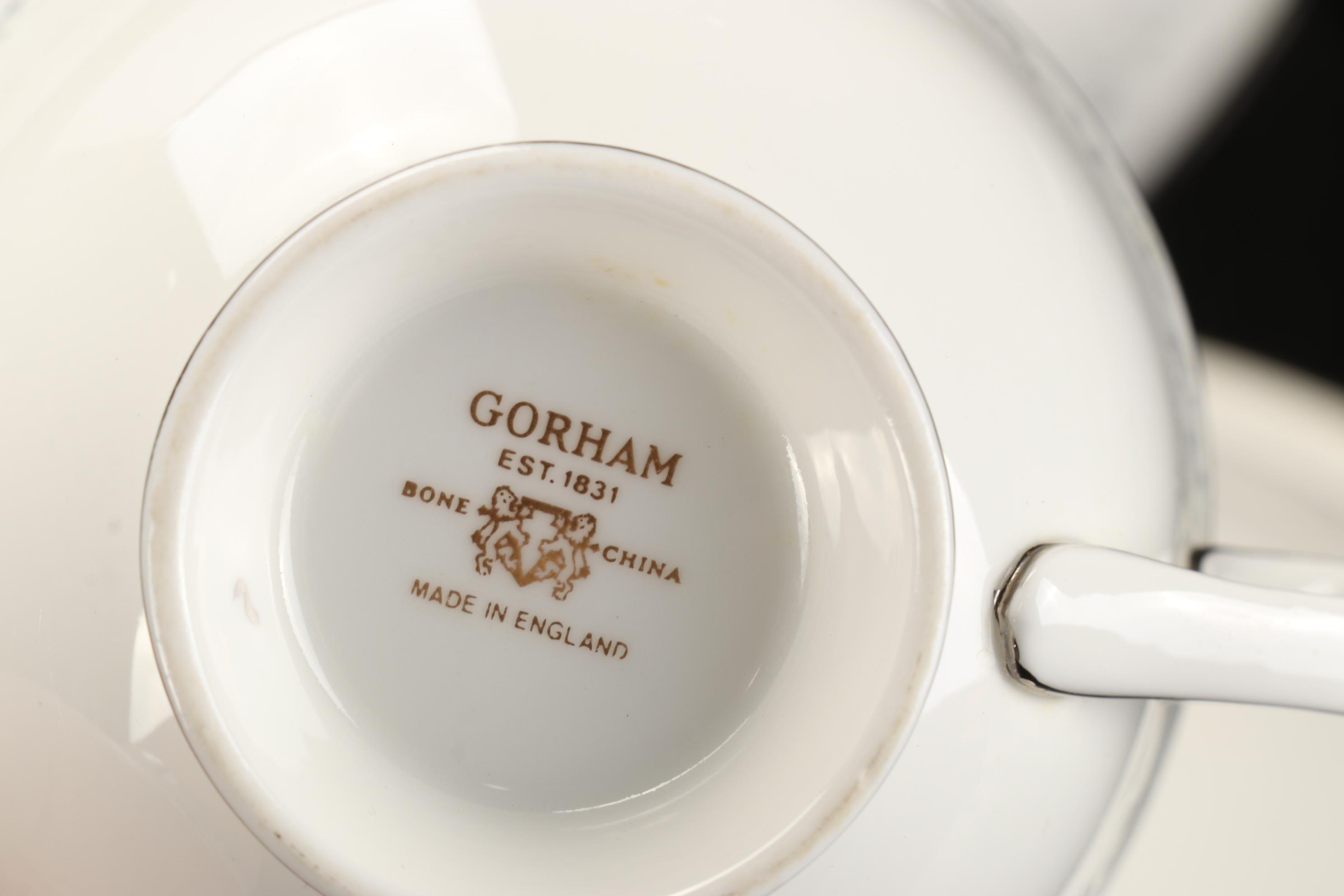 Gorham "Della Regina" Bone China Tableware, Mid to Late 20th Century