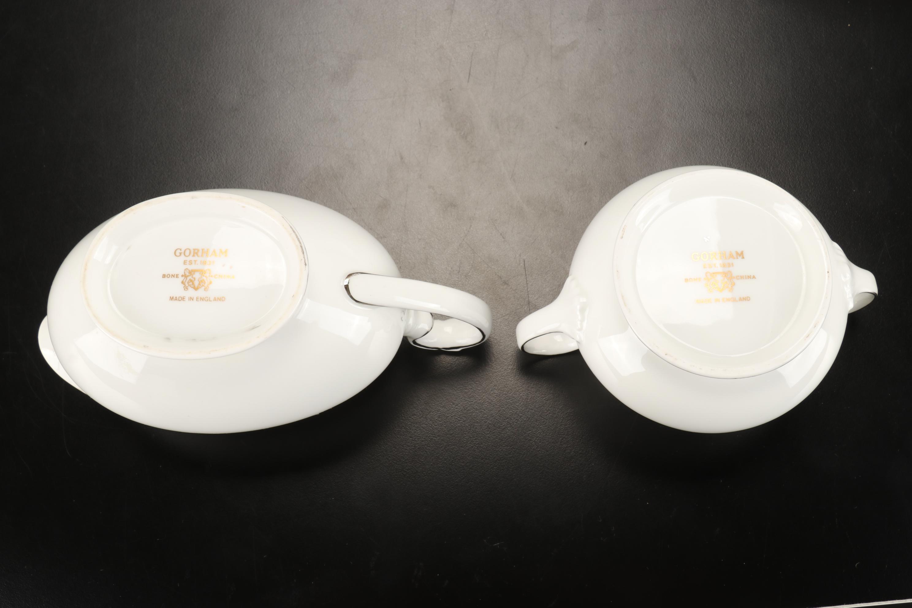 Gorham "Della Regina" Bone China Tableware, Mid to Late 20th Century