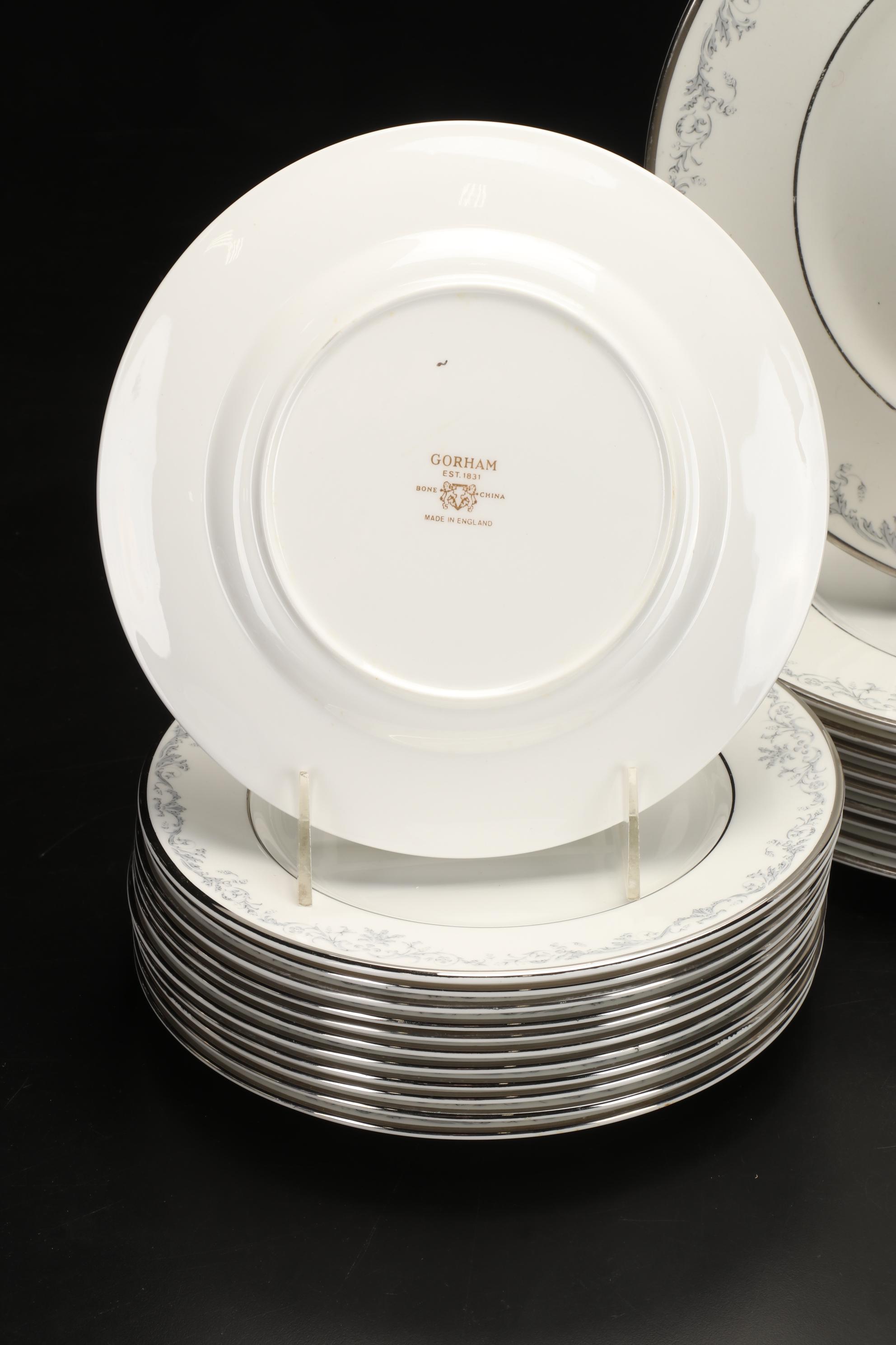 Gorham "Della Regina" Bone China Tableware, Mid to Late 20th Century