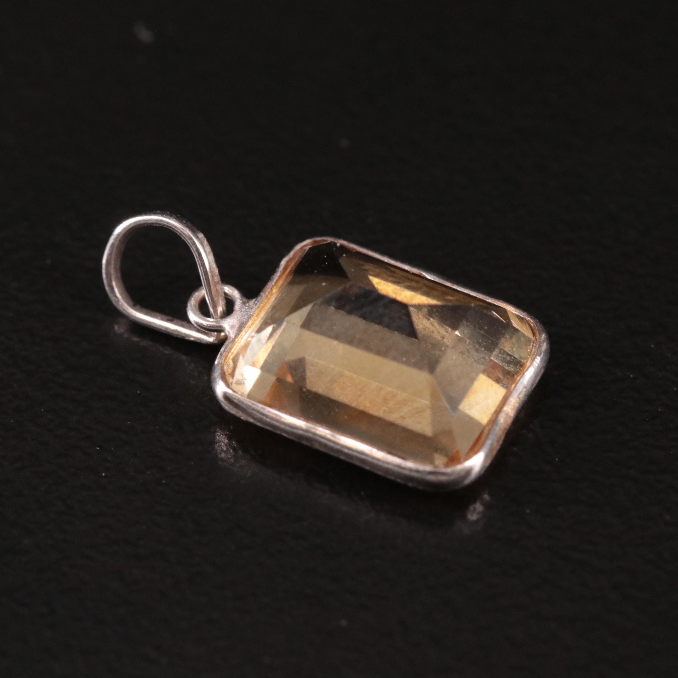 14K Citrine Pendant
