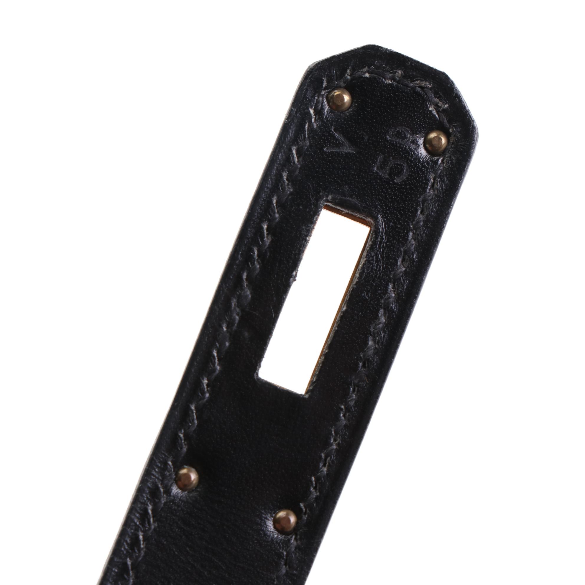 Hermès Kelly Sellier 32 Handbag in Noir Box Calf Leather, 1966