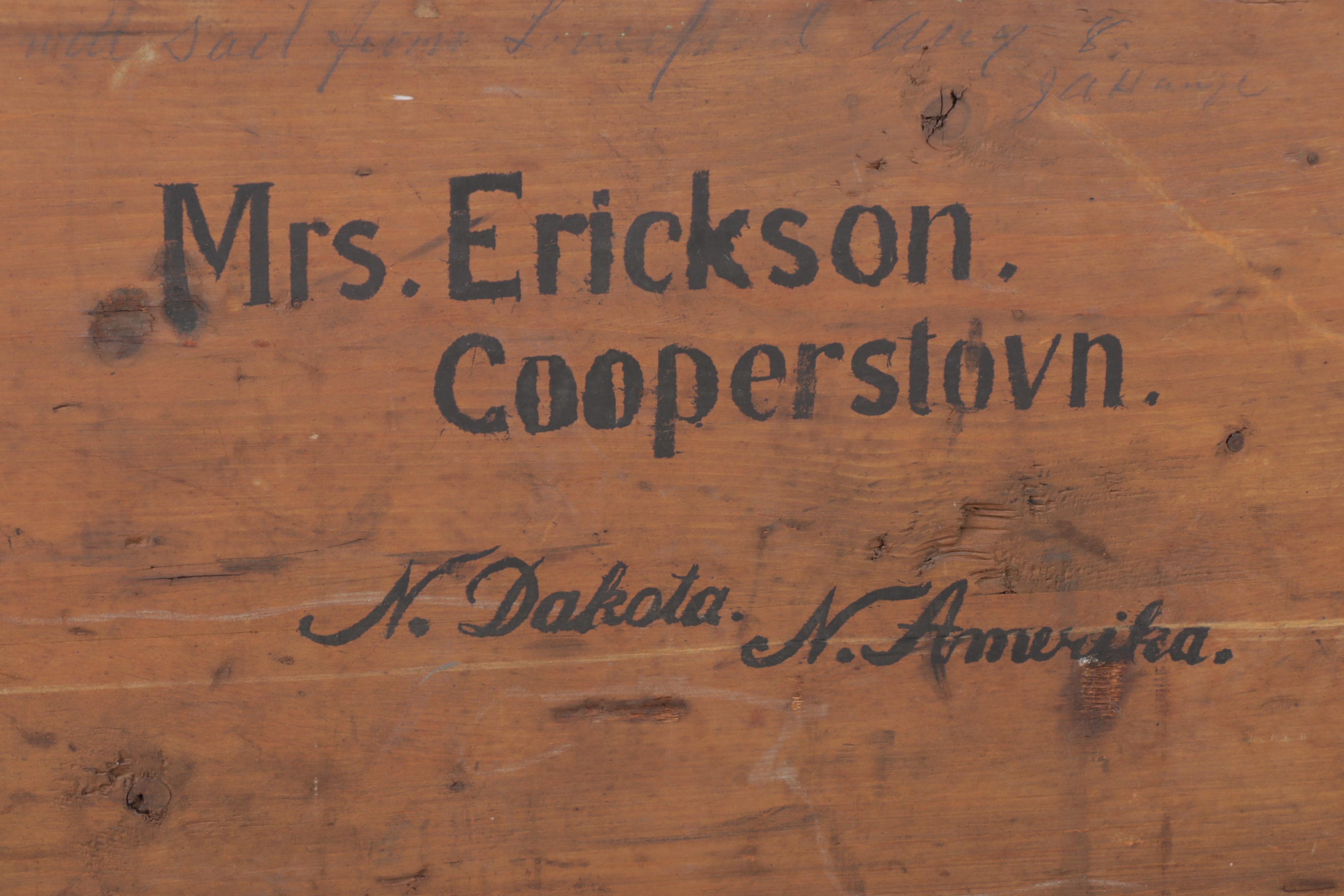 Scandinavian Pine Dome Top Travel Trunk, 19th Century