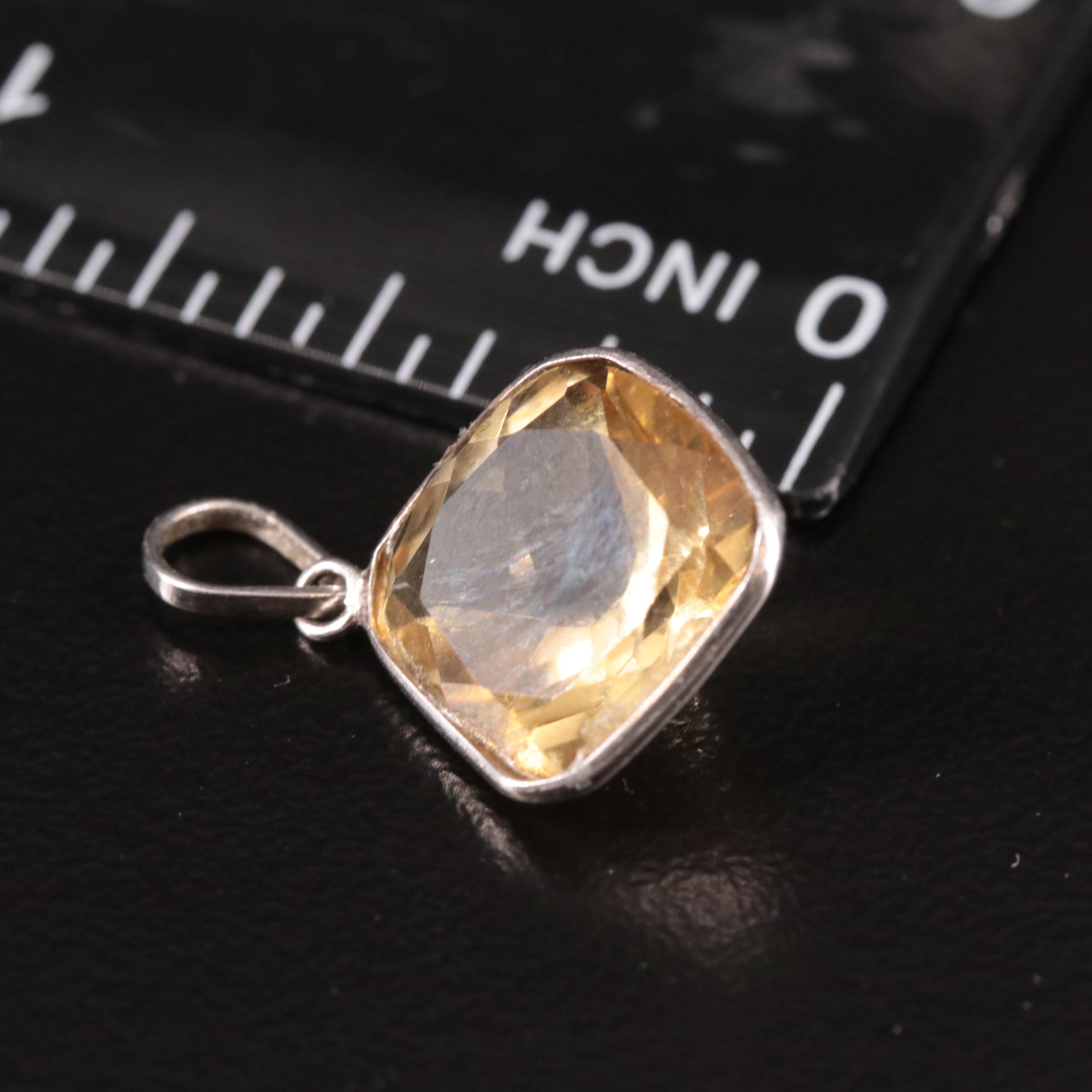 14K Citrine Pendant