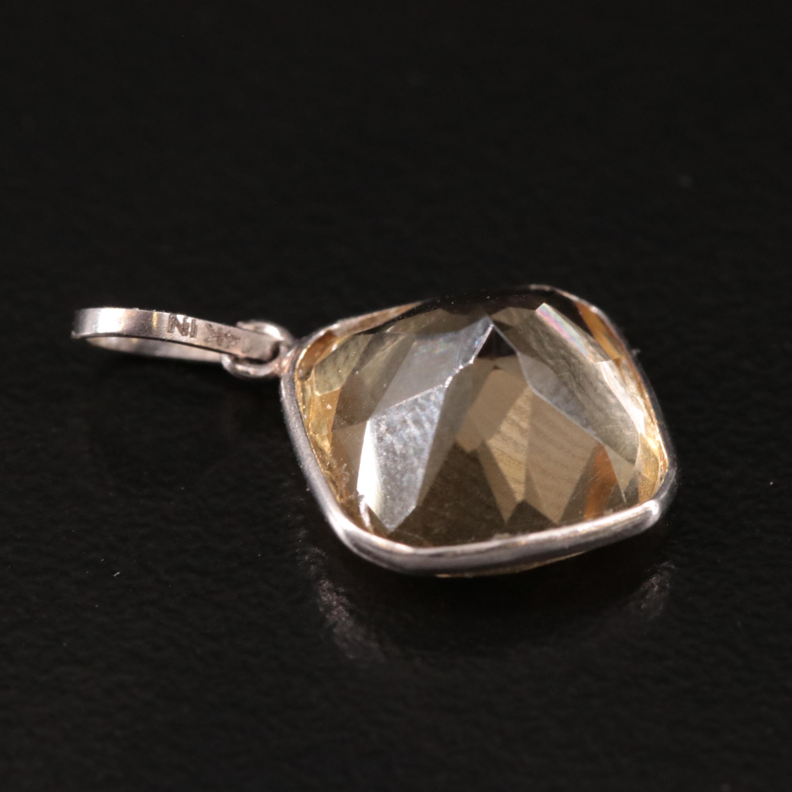 14K Citrine Pendant