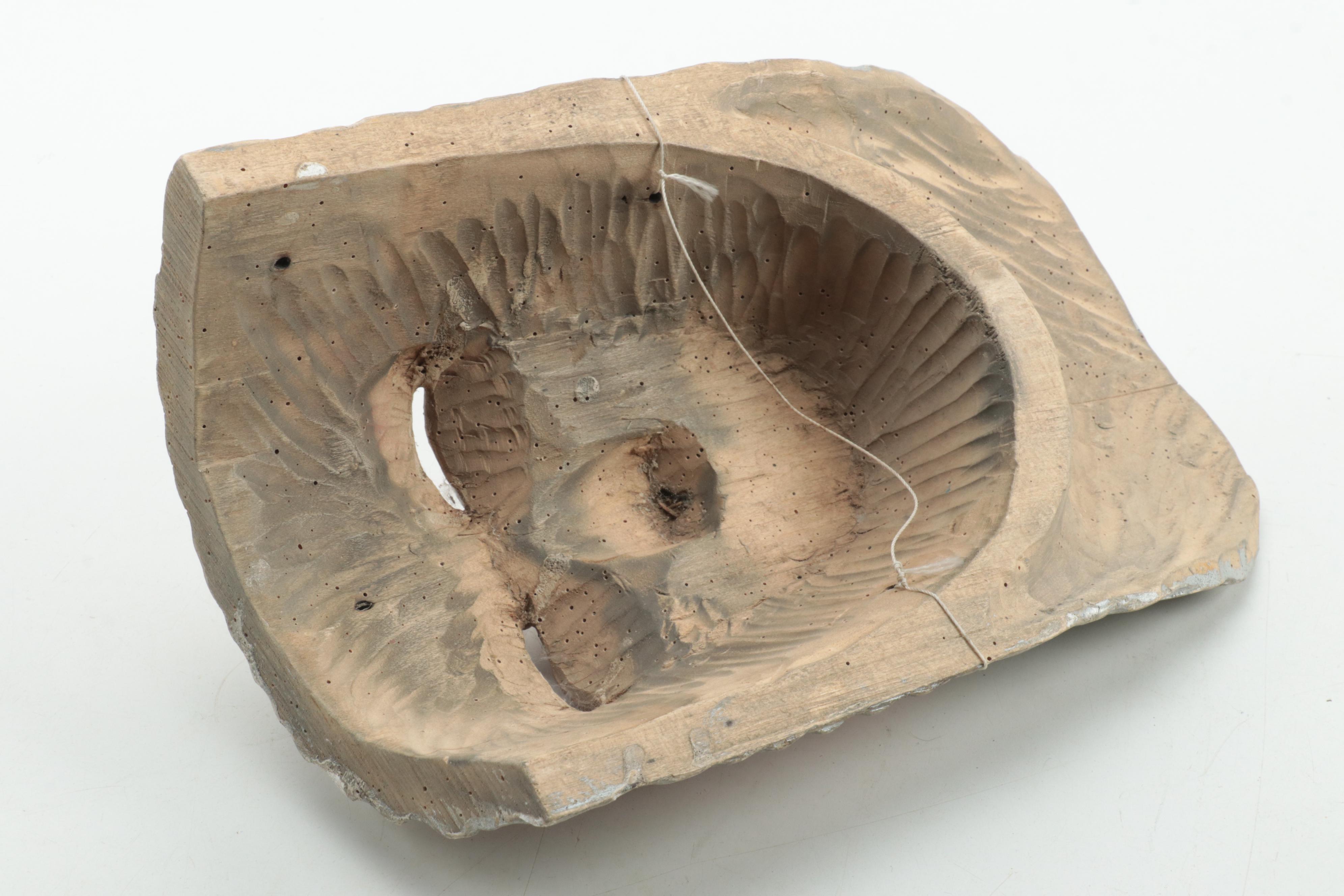 Painted Wood Face Mask