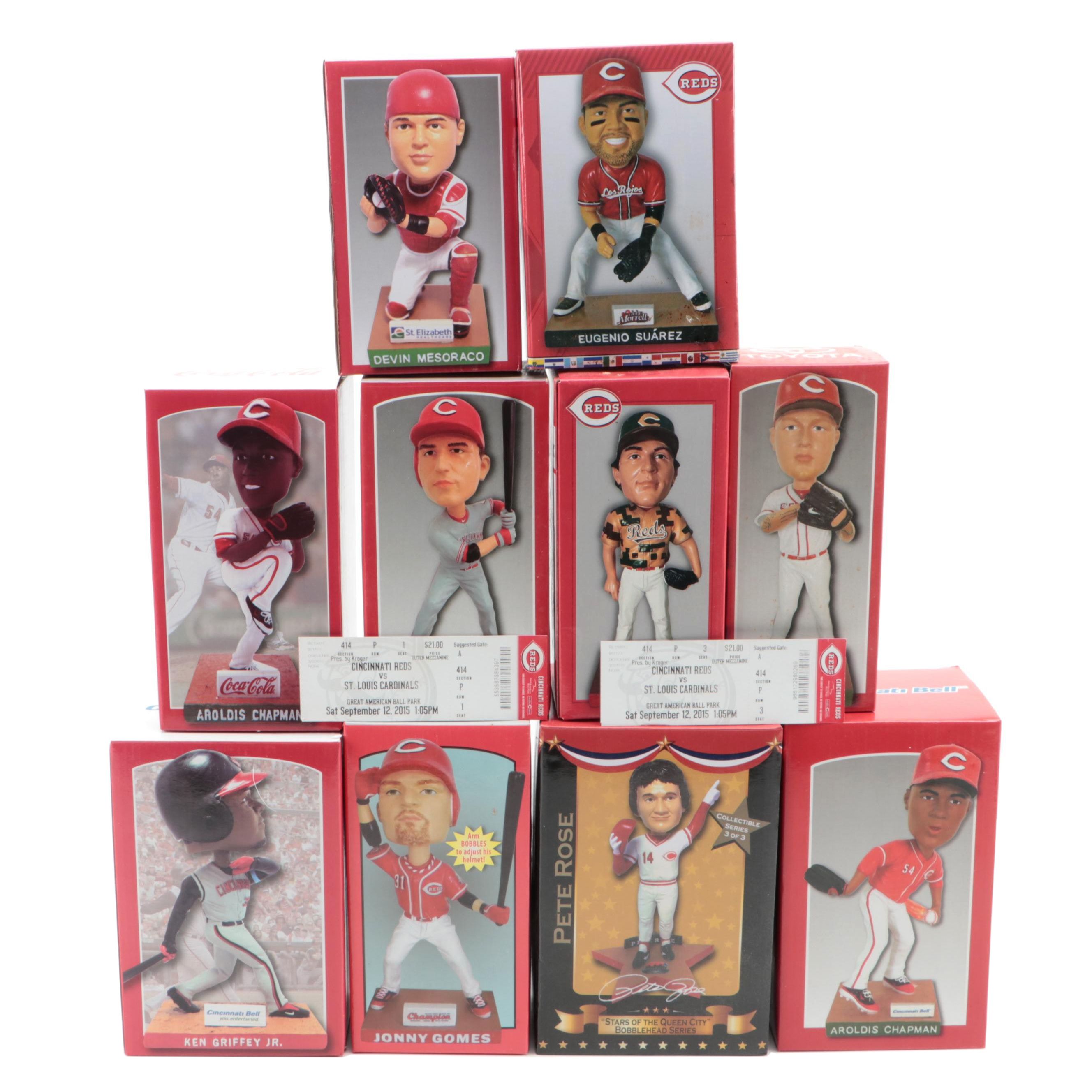 Rose, Suarez, Chapman and More Cincinnati Reds Bobbleheads with MLB Game Tickets