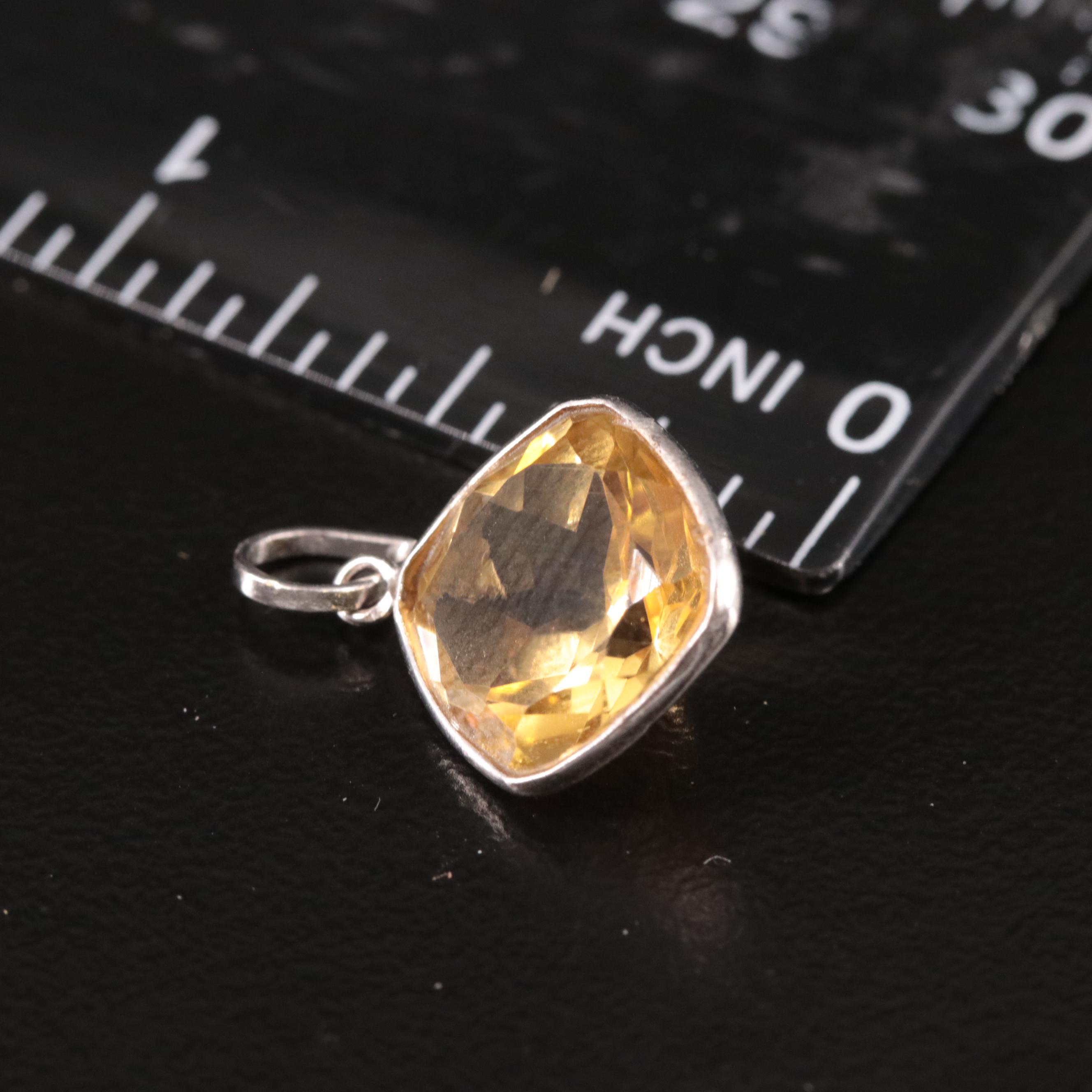 14K Citrine Pendant