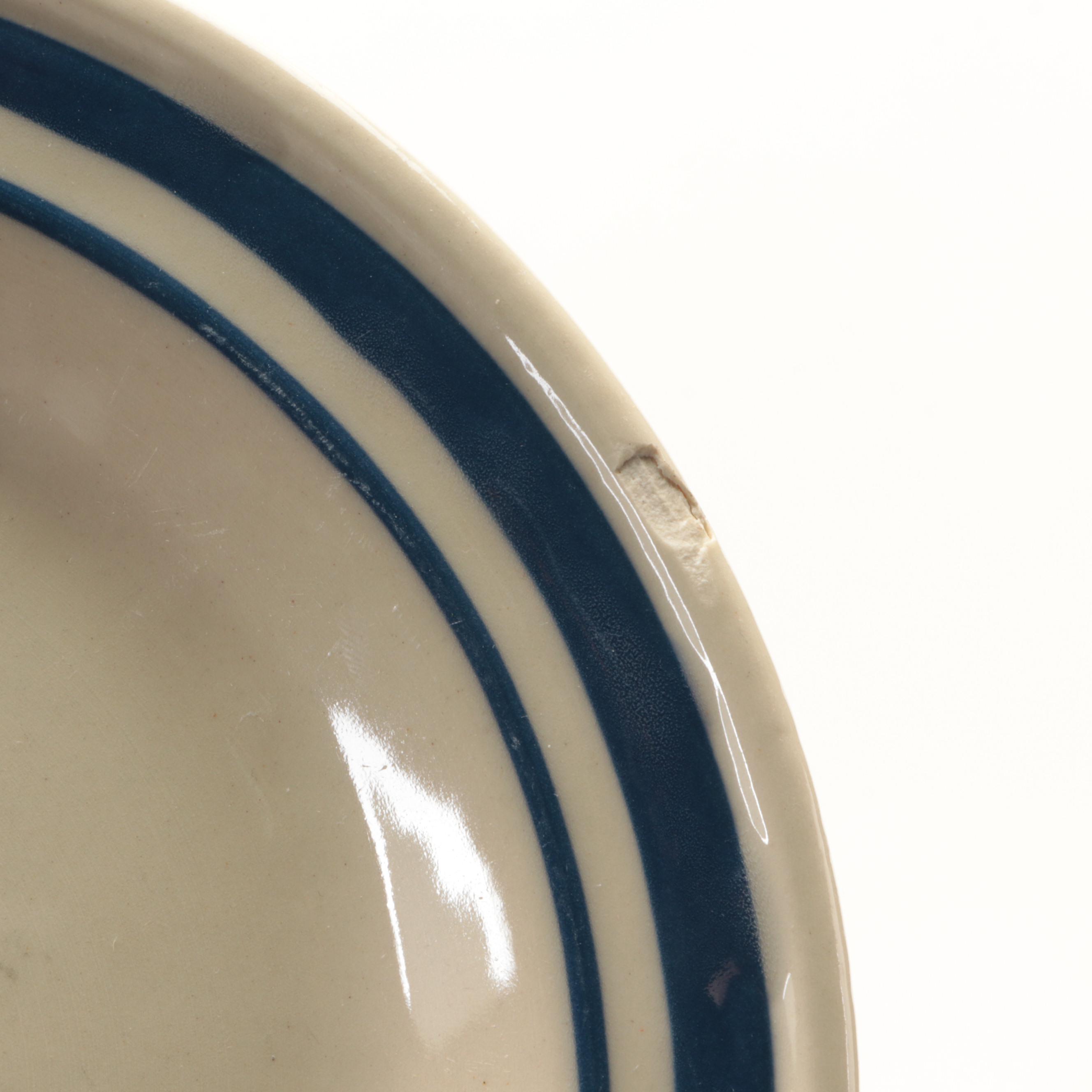 Friendship Pottery "Blue Stripe" Stoneware Dinnerware